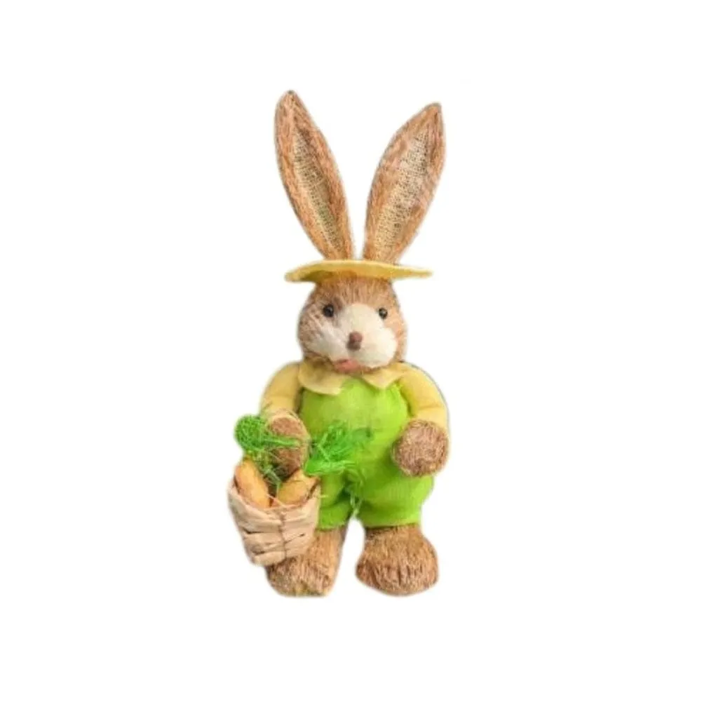 35cm Handmade Straw Rabbit Straw Bunny for Easter Day Artificial Animal Home Furnishing Shop Decoration, Bunny 12