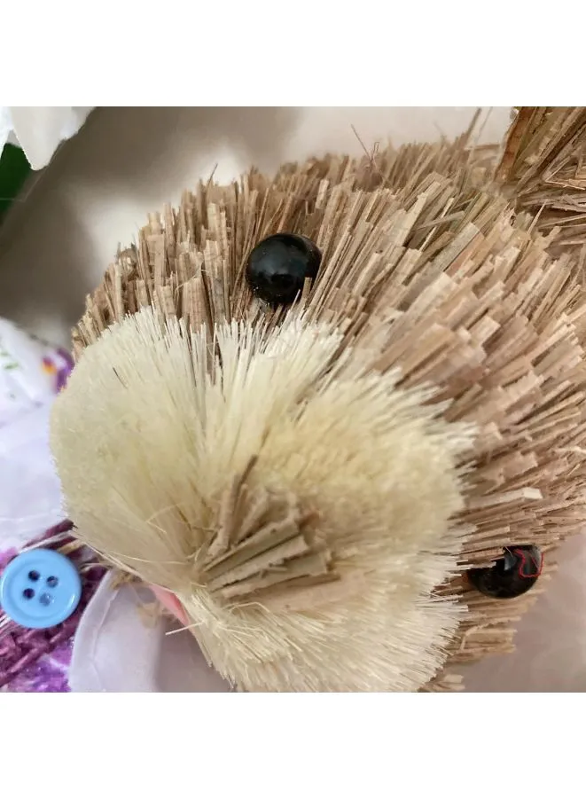 35cm Handmade Straw Rabbit Straw Bunny for Easter Day Artificial Animal Home Furnishing Shop Decoration