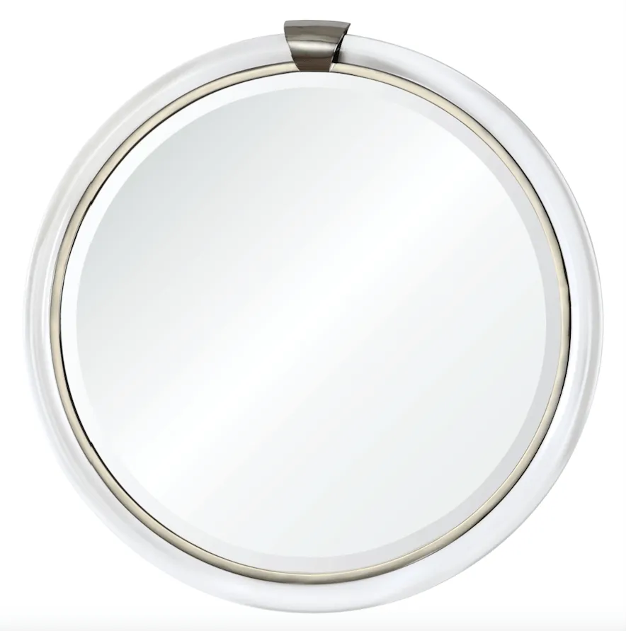 Acrylic & Nickel Round Mirror by Mirror Home