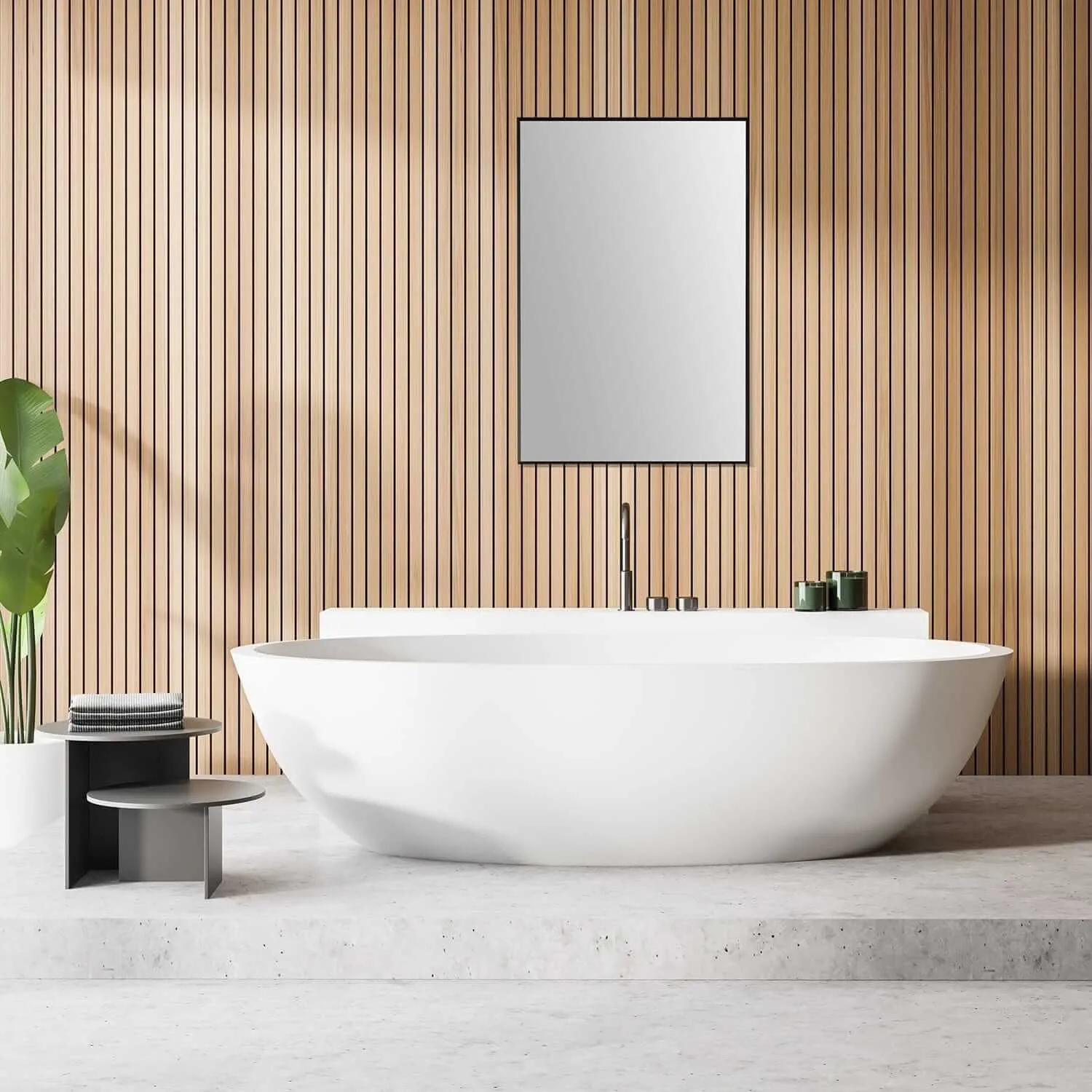 Altair Sassi 24" Rectangle Bathroom Vanity Aluminum Framed Wall Mirror