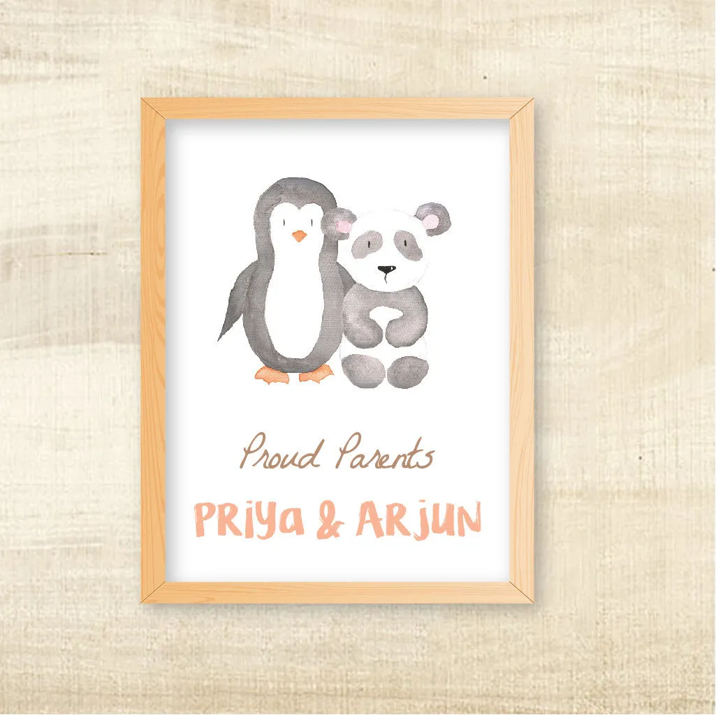 Animal Themed Wall Art, Pink