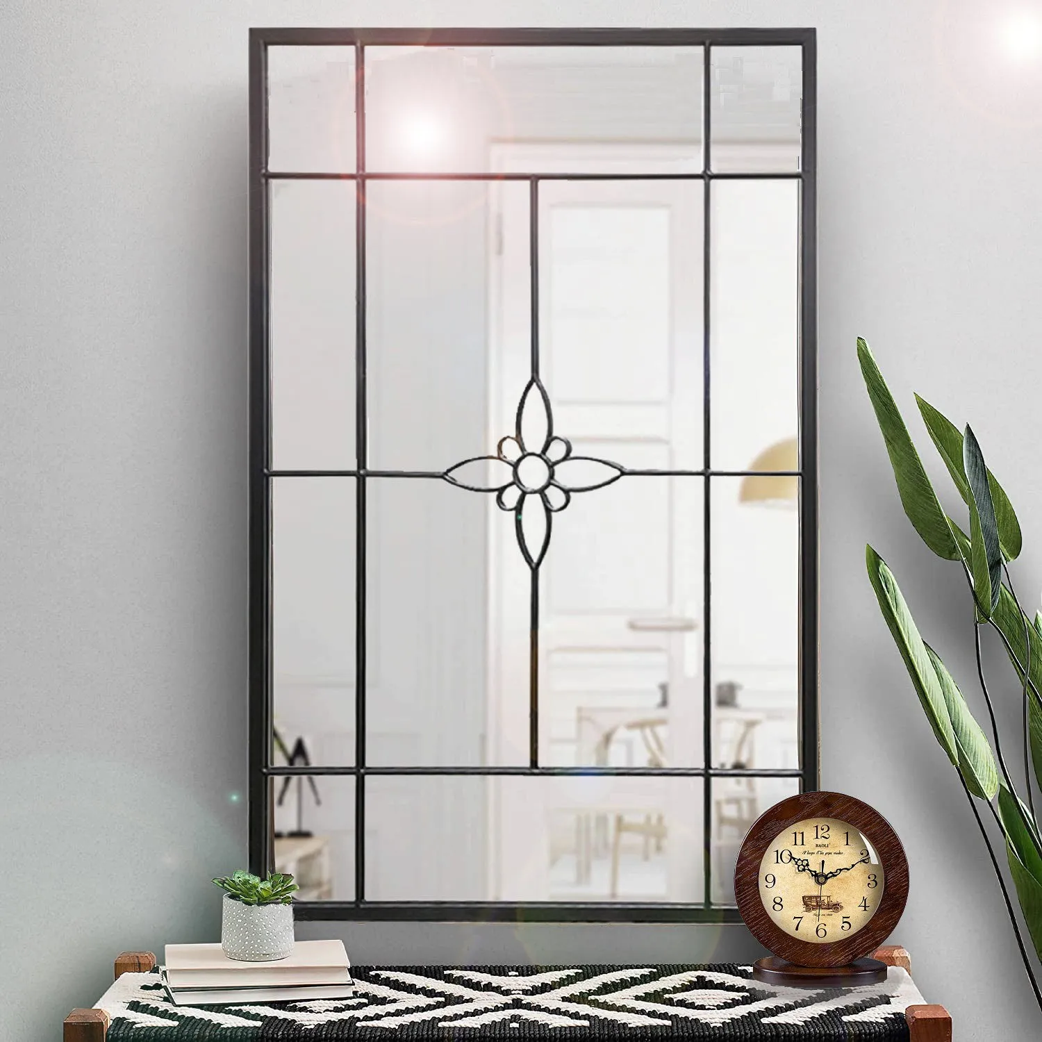 Black Metal Window Mirror