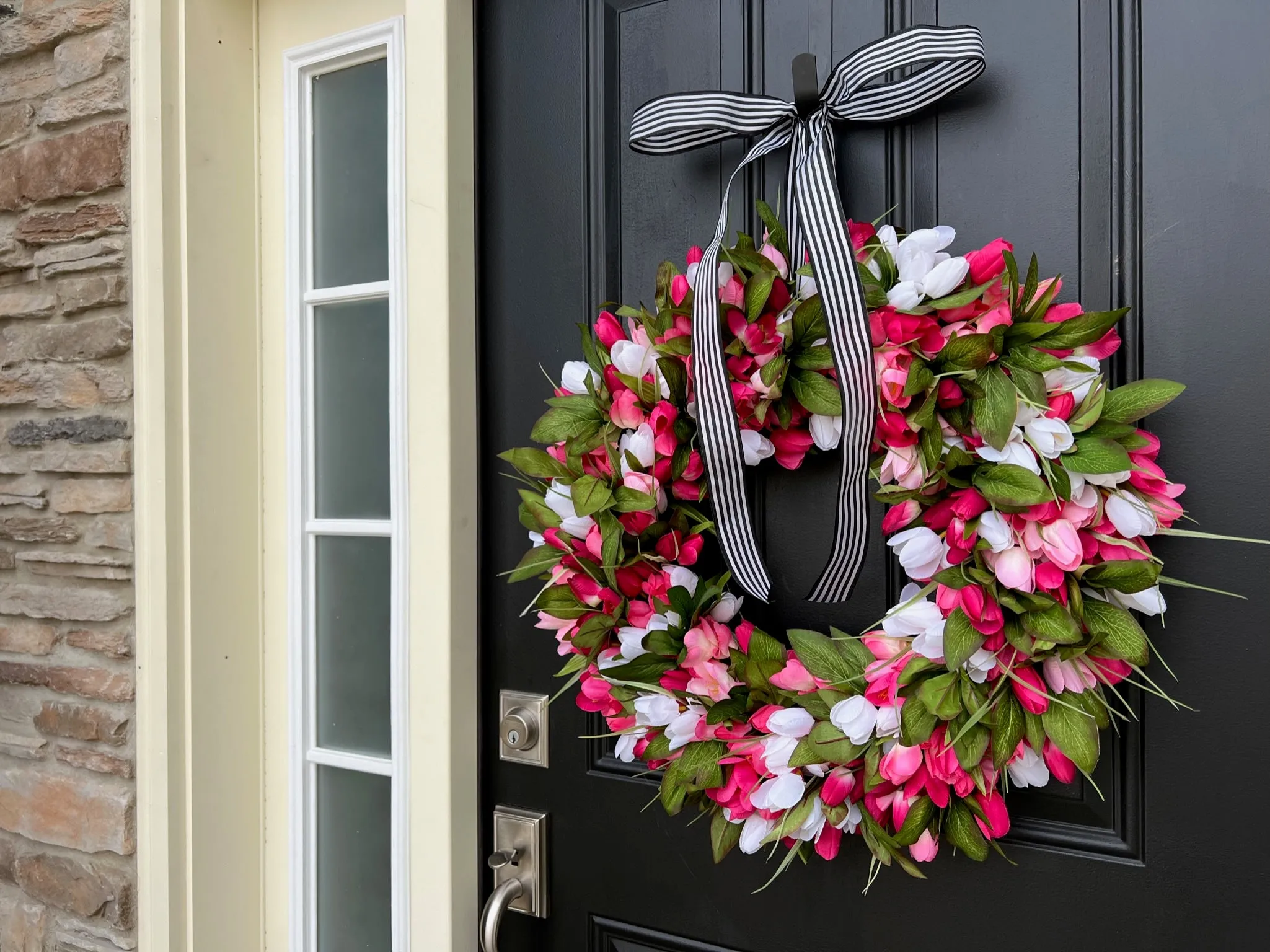 Blossom Pink and White Tulip Wreath