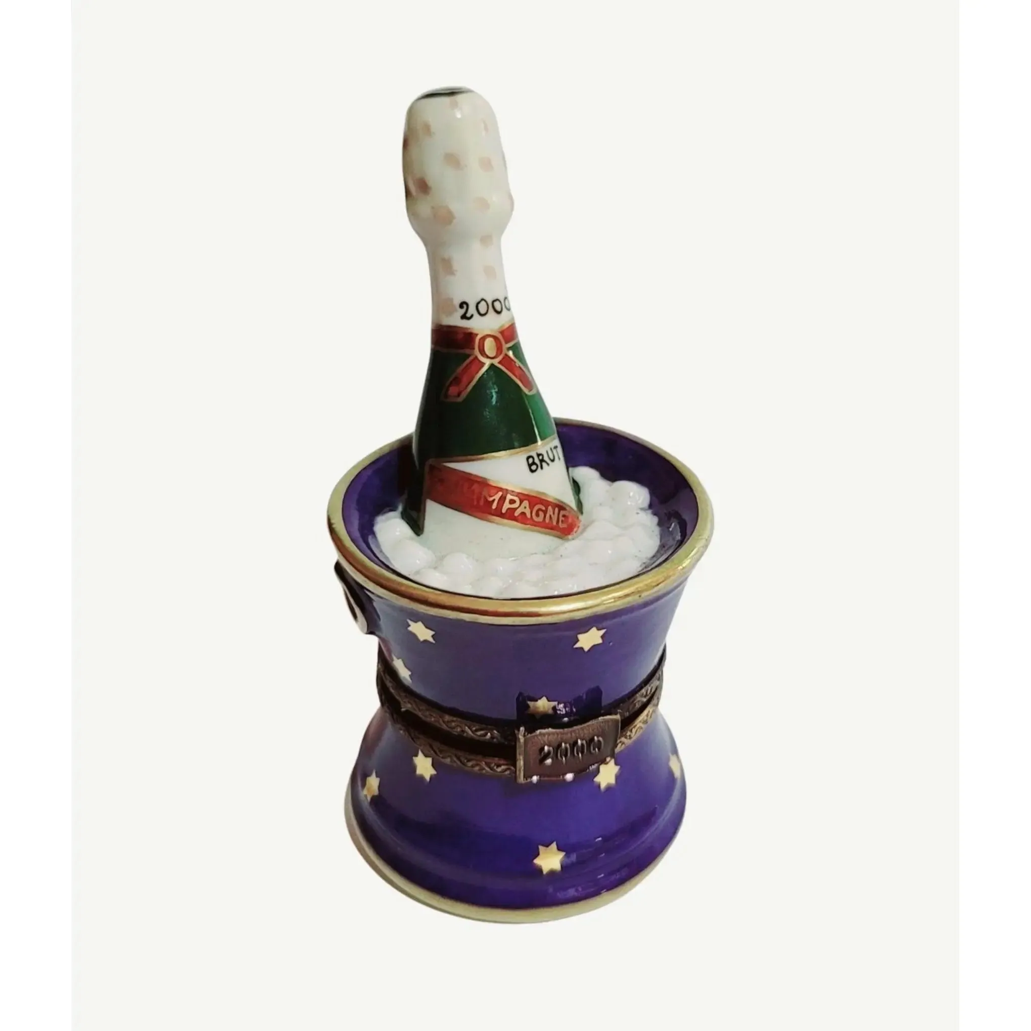 Blue Bucket of Brut Champagne on Ice