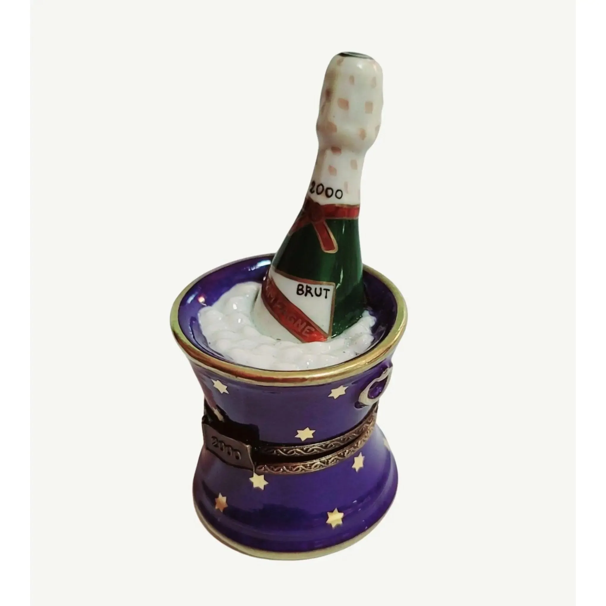Blue Bucket of Brut Champagne on Ice