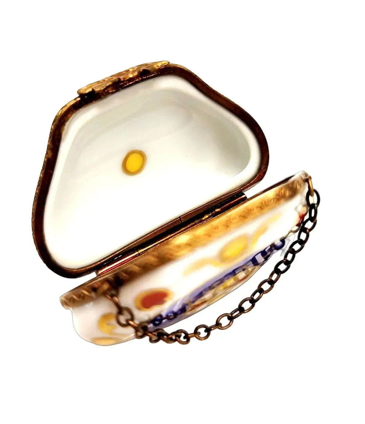 Blue Purse Yellow Red Dots - One of a Kind Hand Painted