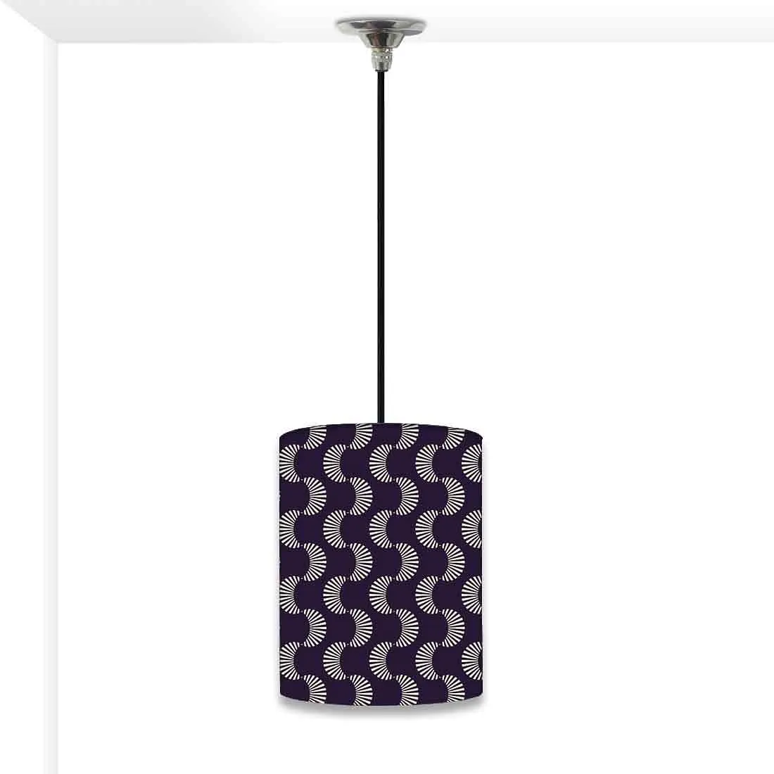 Ceiling Hanging Pendant Lamp Shade - Purple Retro Pattern