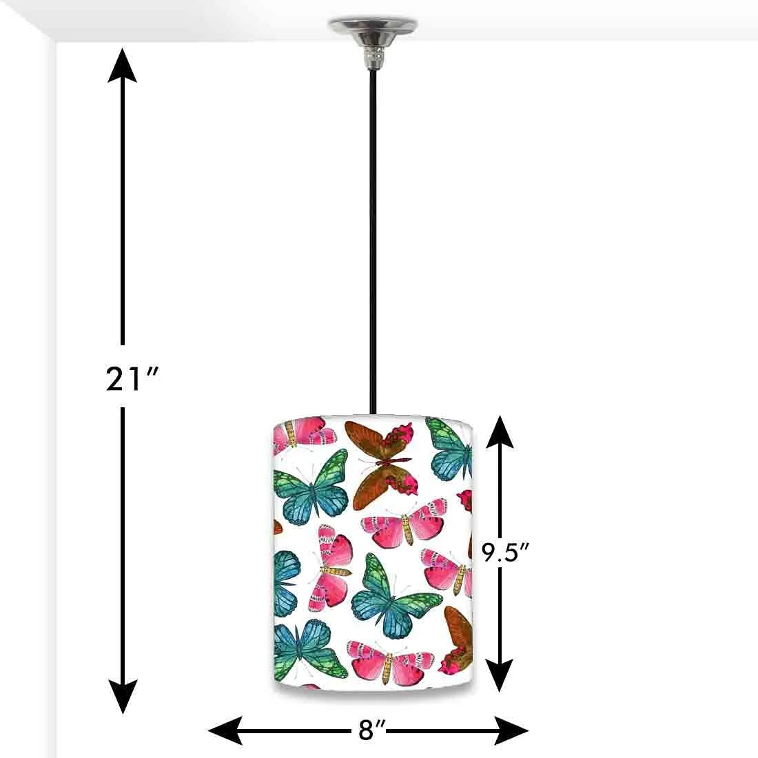 Ceiling Hanging Pendant Lamp Shade - Watercolor Butterfly