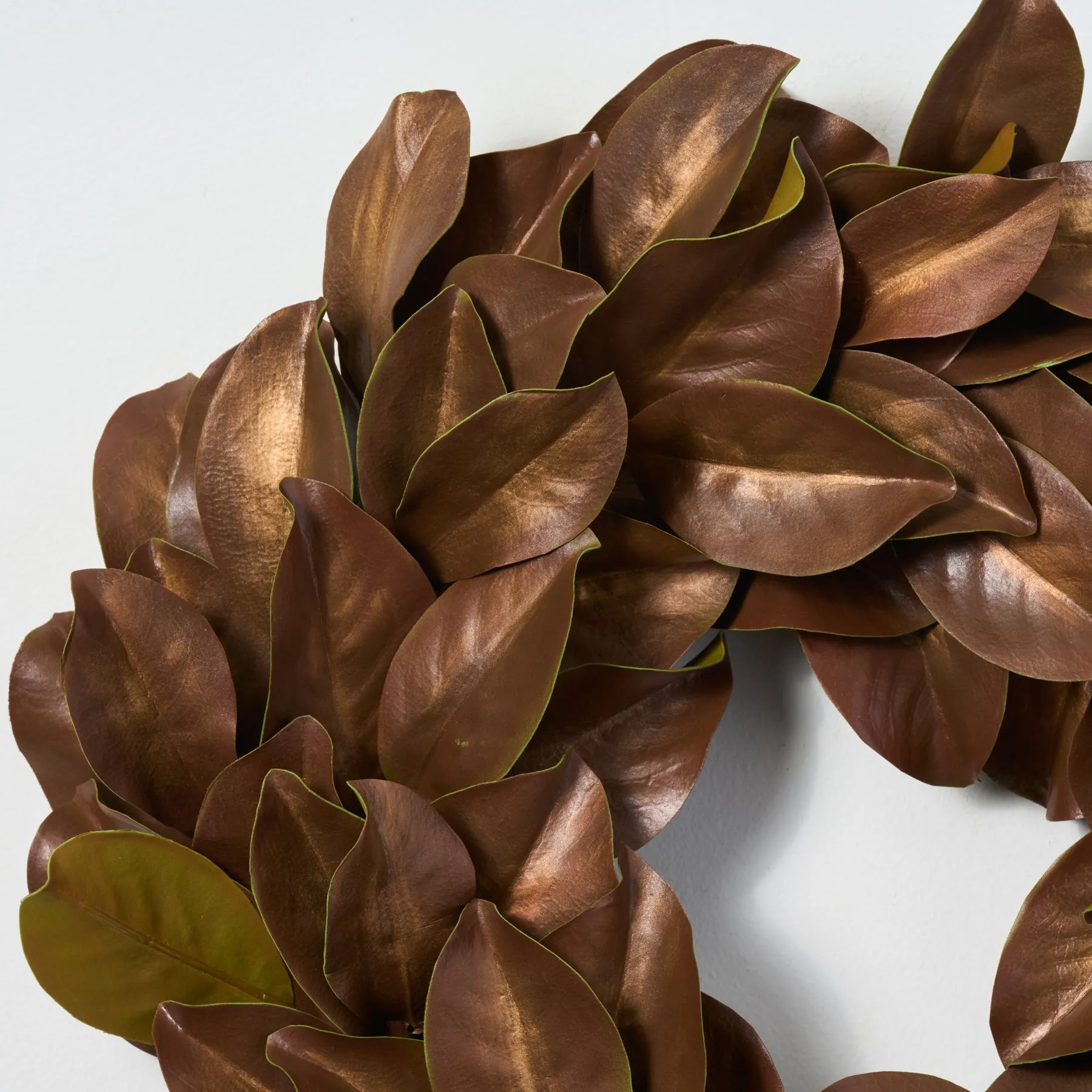 Classic Real Touch Golden Brown Magnolia Fall Front Door Wreath - Available in 2 Sizes