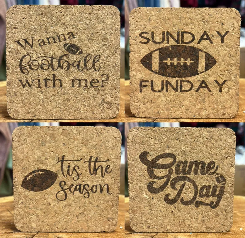 Cork Football Coasters - 4 Pack