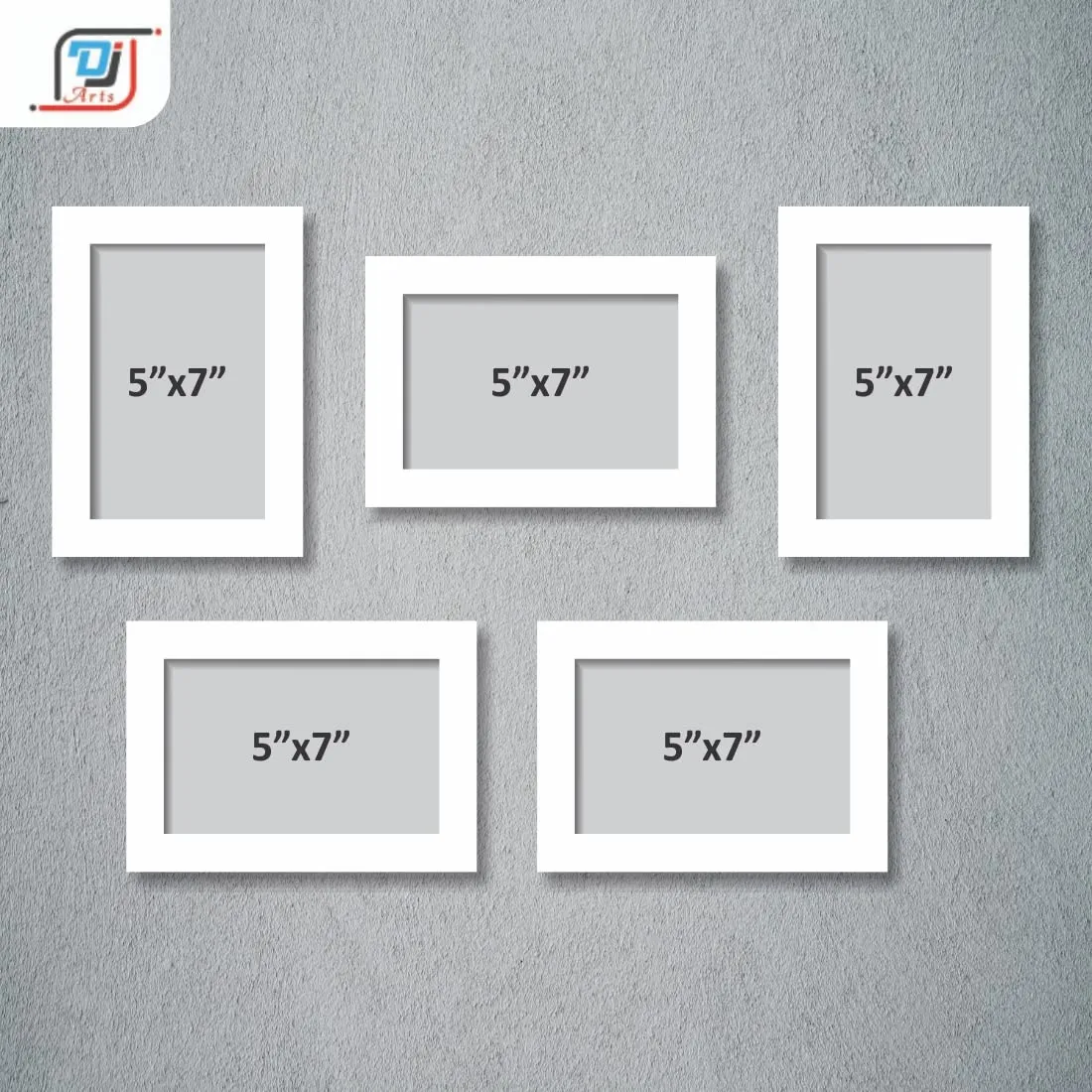 DJ ARTS Family Photo Frame Set Of 5 Picture Frames Family MDF Plaque |5 Units 5x7|