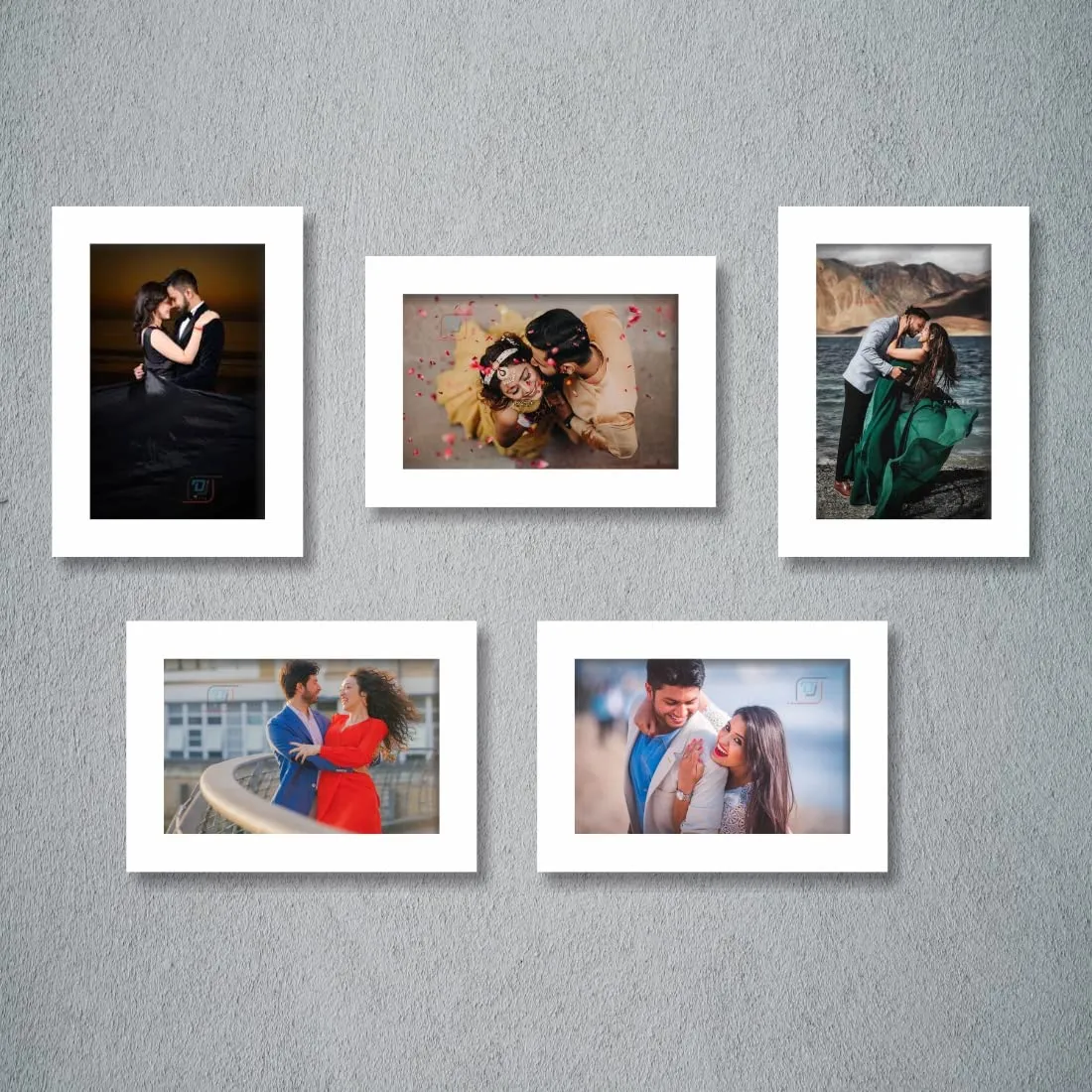 DJ ARTS Family Photo Frame Set Of 5 Picture Frames Family MDF Plaque |5 Units 5x7|