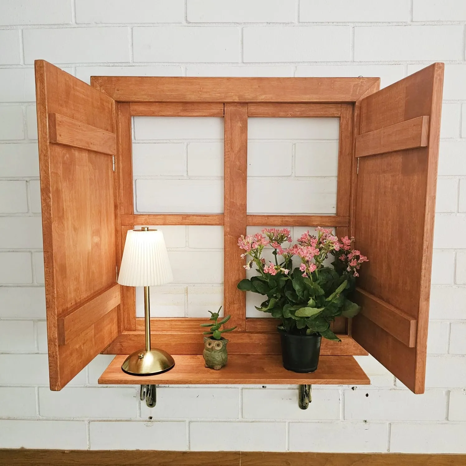 Faux Window-Planter Stand - For Wall Decor  - Space Saving & Durable