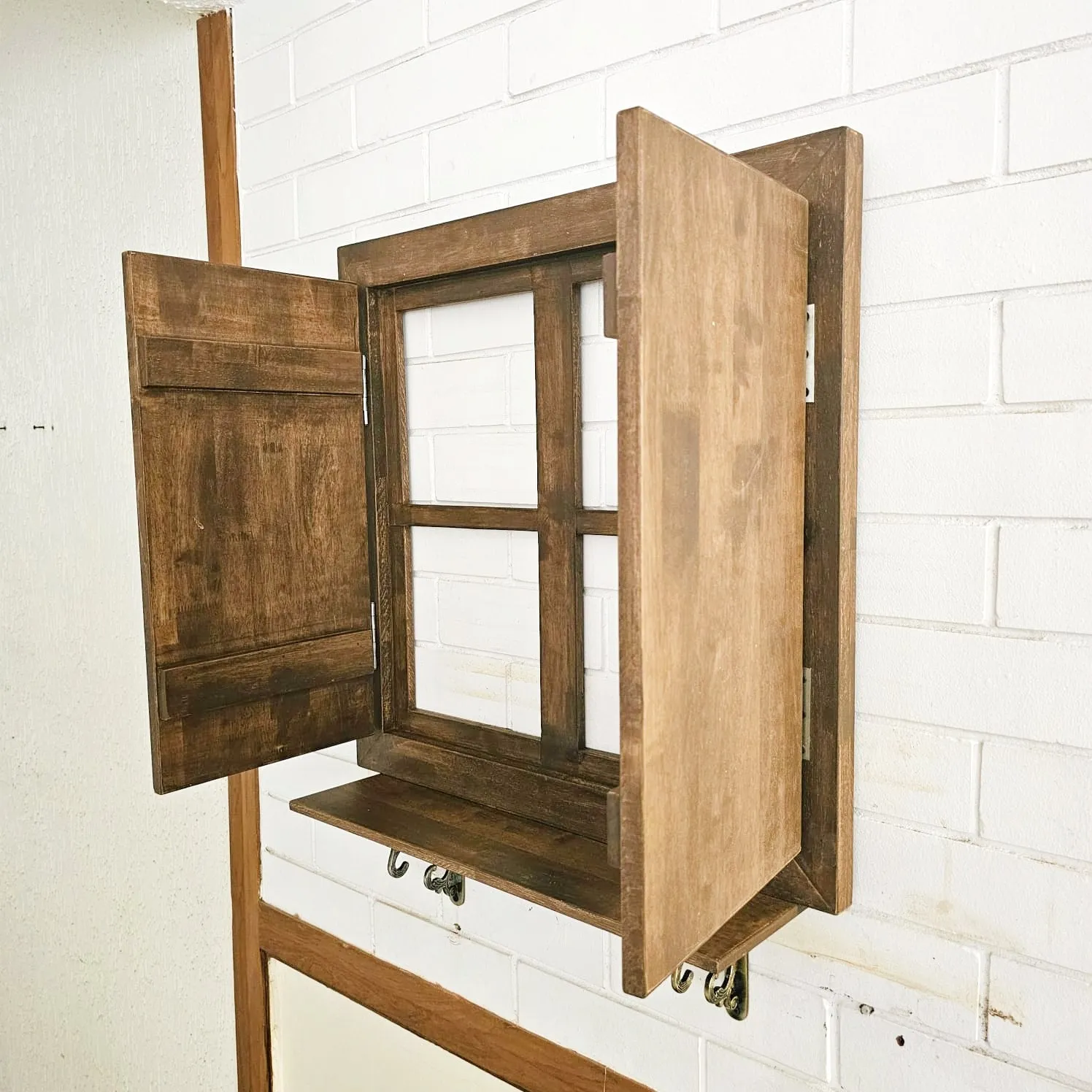 Faux Window-Planter Stand - For Wall Decor  - Space Saving & Durable