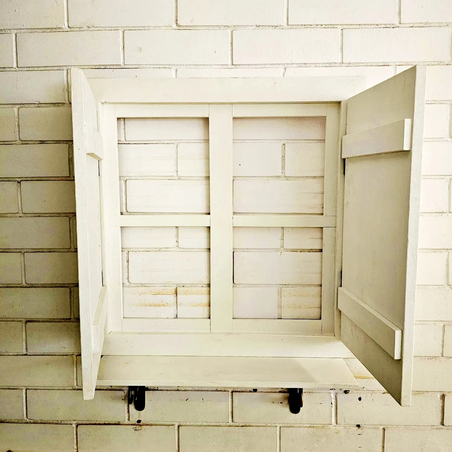 Faux Window-Planter Stand - For Wall Decor  - Space Saving & Durable