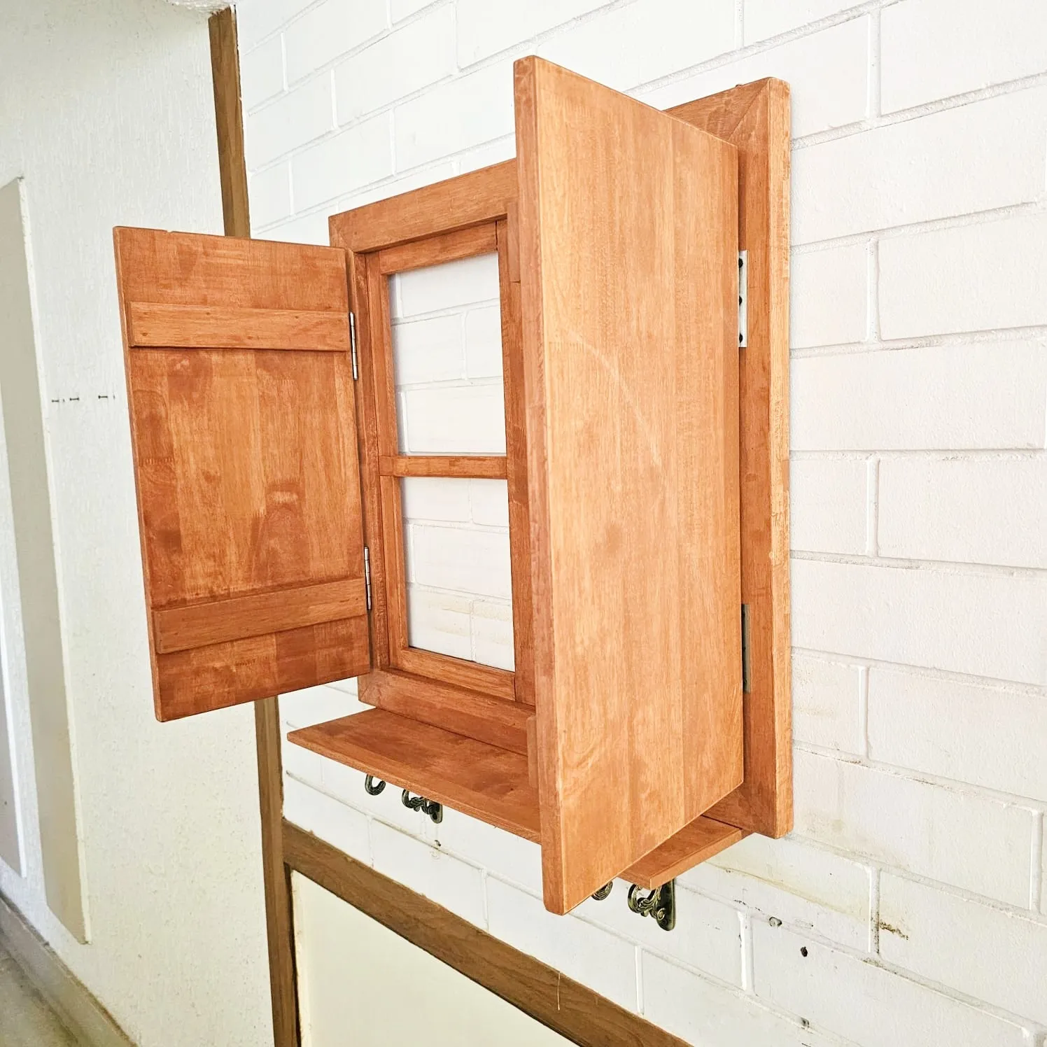 Faux Window-Planter Stand - For Wall Decor  - Space Saving & Durable