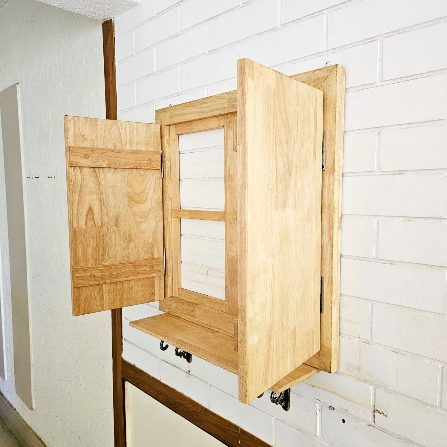 Faux Window-Planter Stand - For Wall Decor  - Space Saving & Durable
