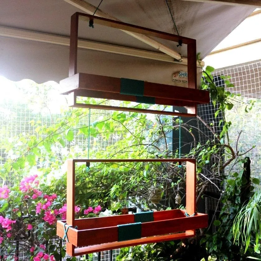 Hanging Planter  - Double Frame Planter Stand - For Small Indoor and Outdoor Fancy Pots