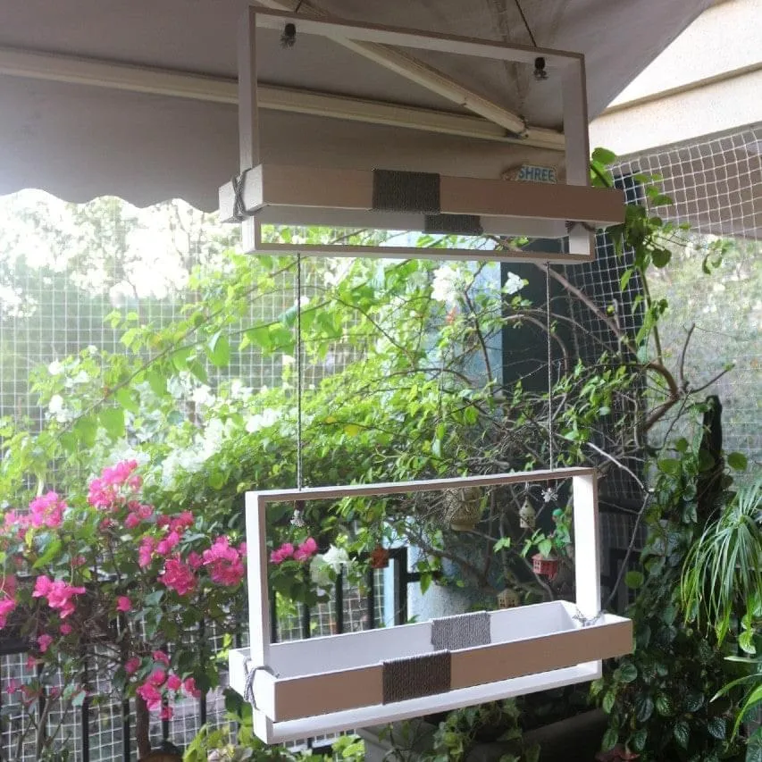 Hanging Planter  - Double Frame Planter Stand - For Small Indoor and Outdoor Fancy Pots