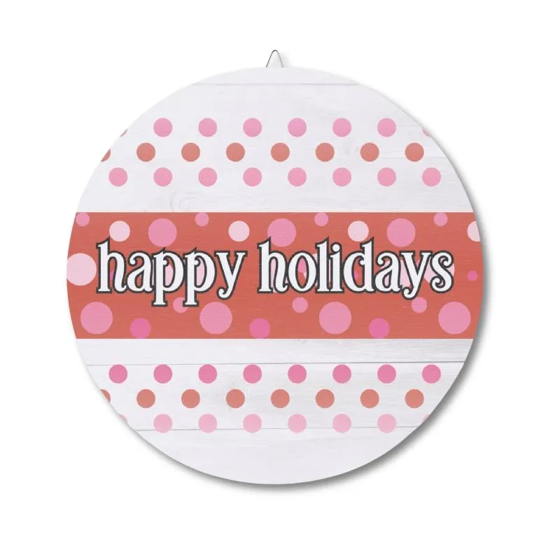 Happy Holidays Sign - Festive Wood Holiday Decor for Your Home