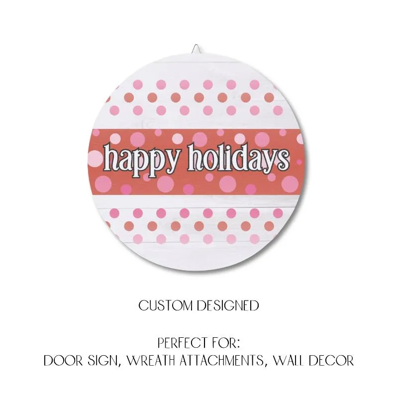 Happy Holidays Sign - Festive Wood Holiday Decor for Your Home