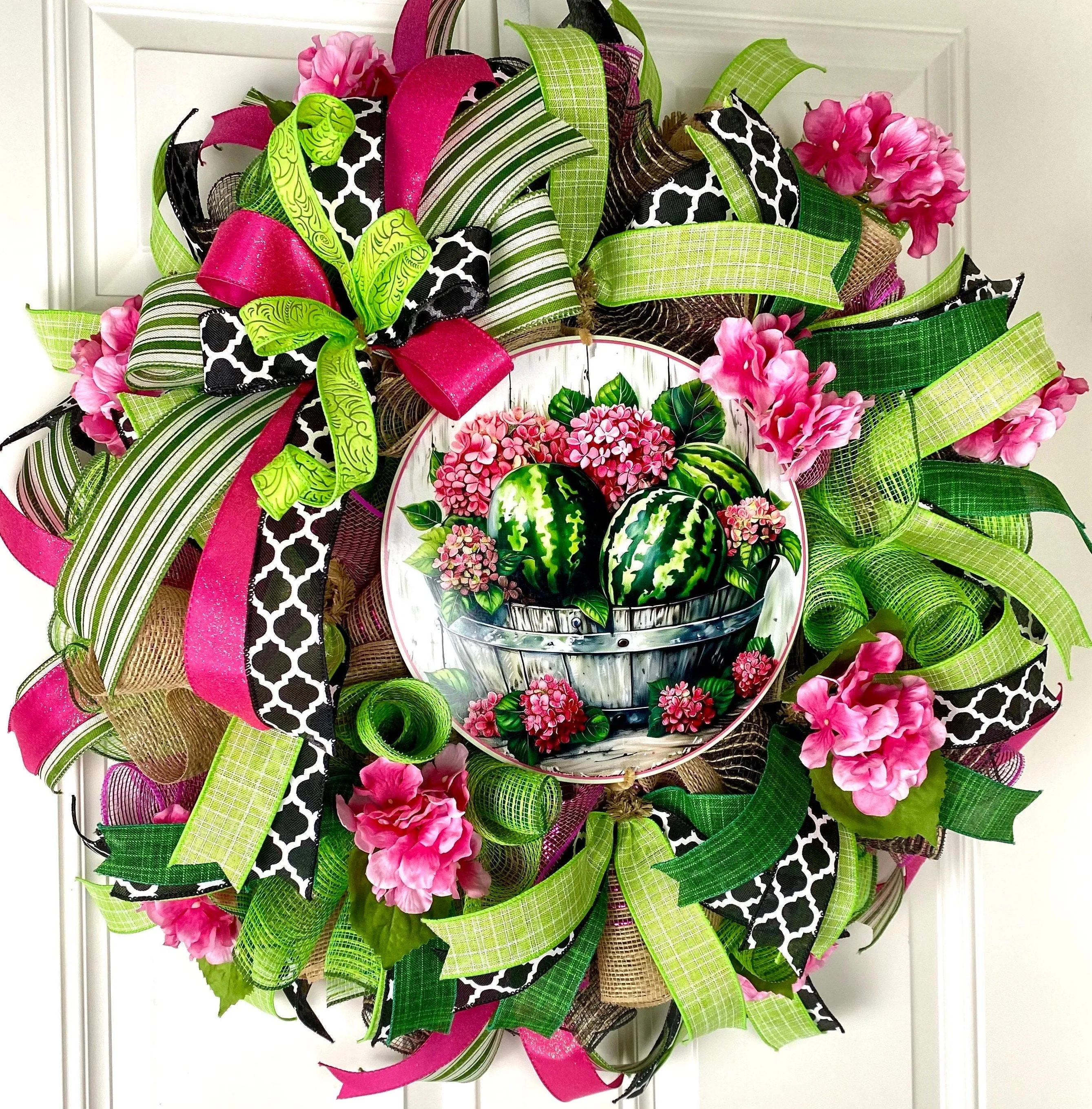 Hydrangea Watermelon Wreath