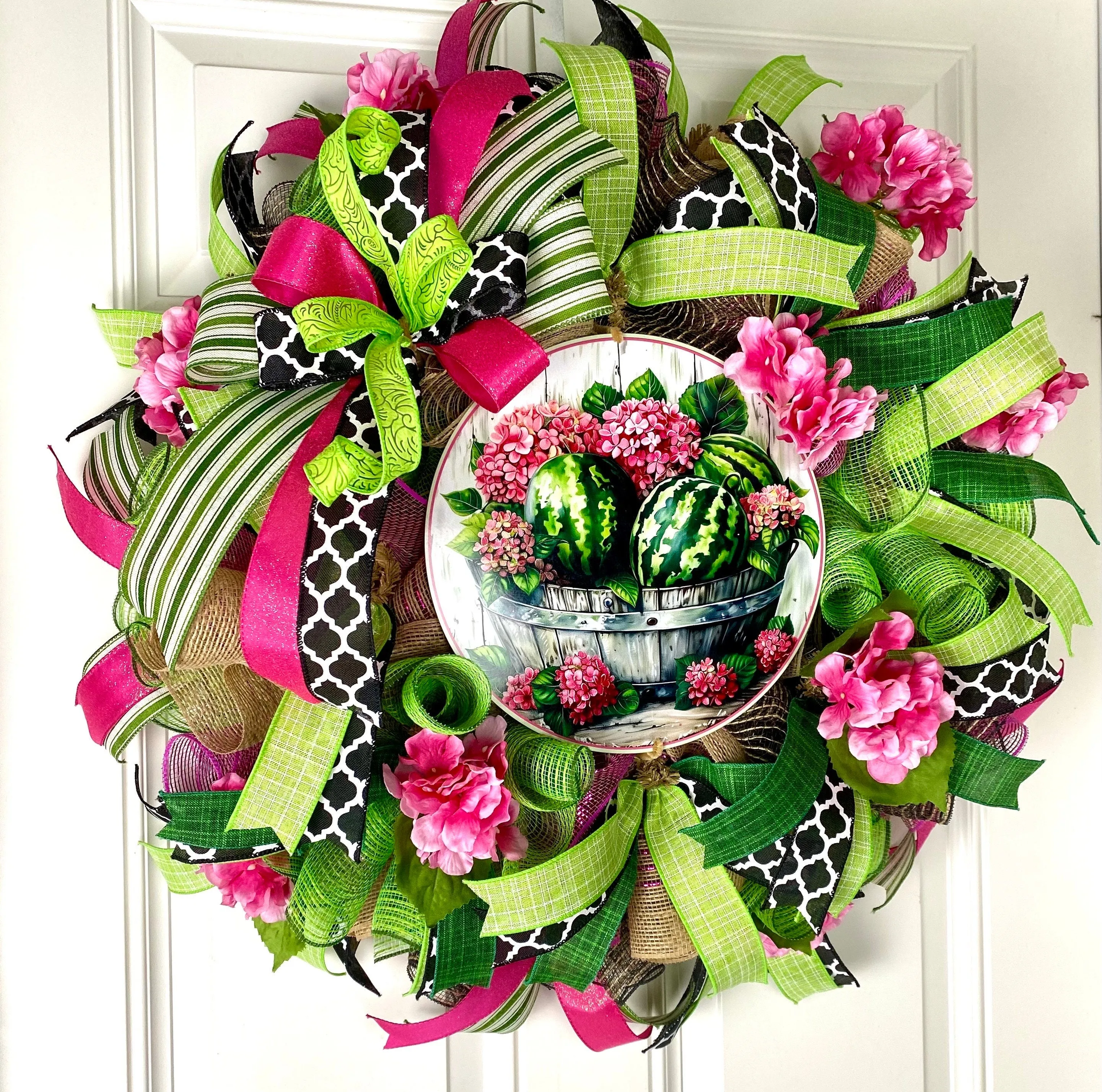 Hydrangea Watermelon Wreath