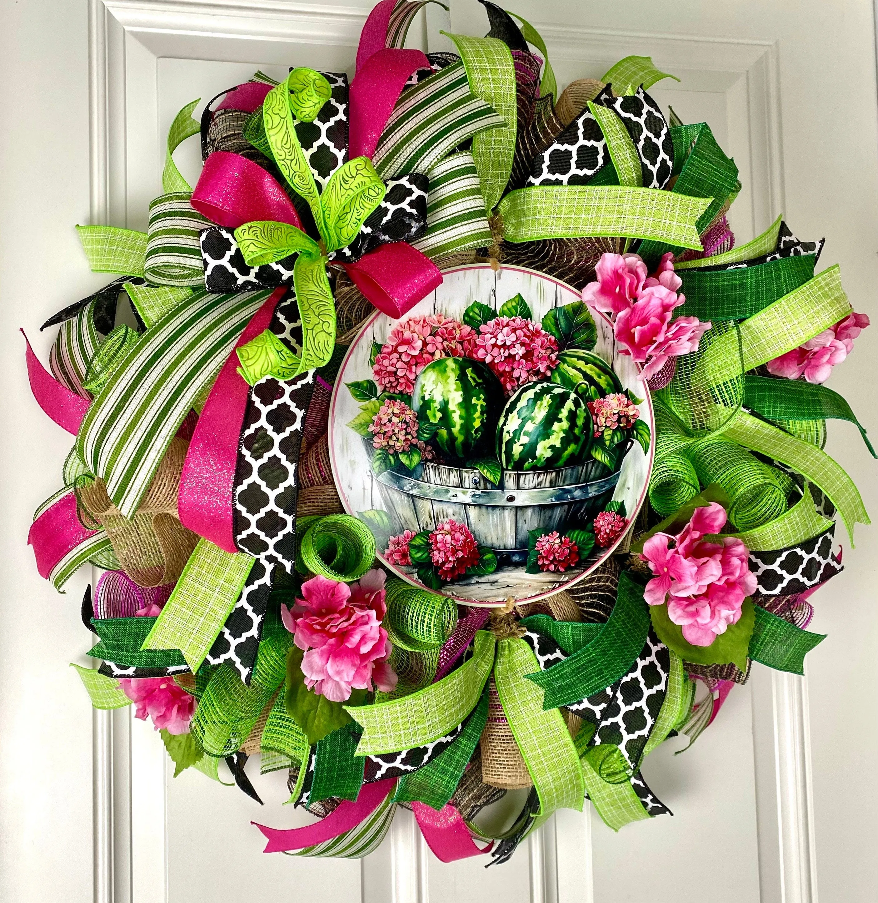 Hydrangea Watermelon Wreath