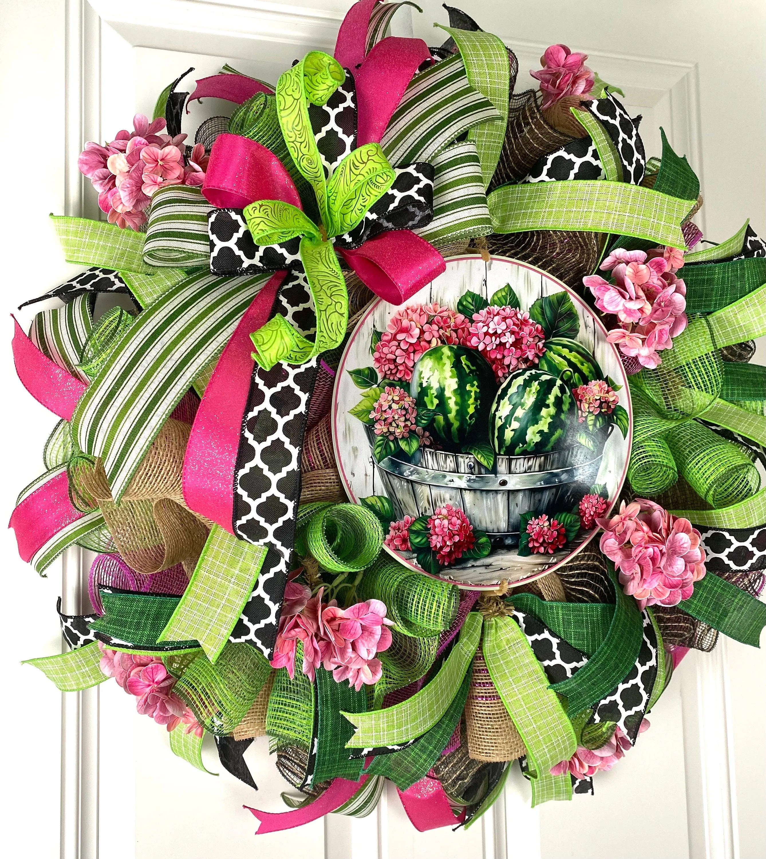 Hydrangea Watermelon Wreath