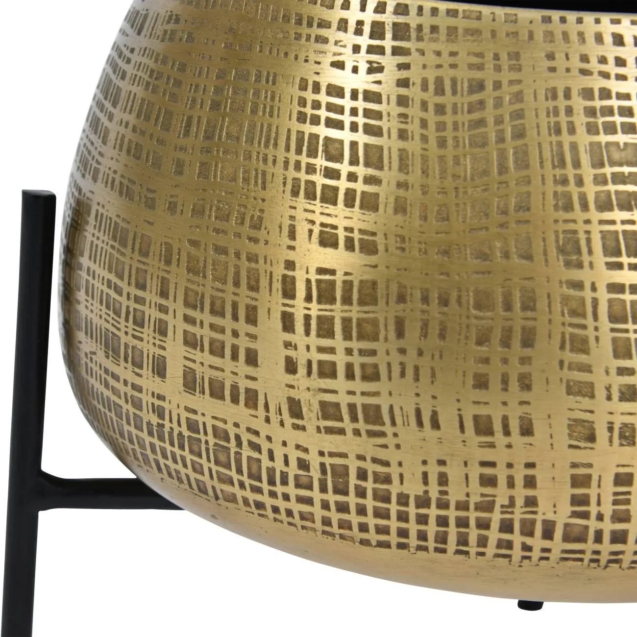 Libra Interiors Clyde Tabletop Planters in Antique Brass – Set of 2