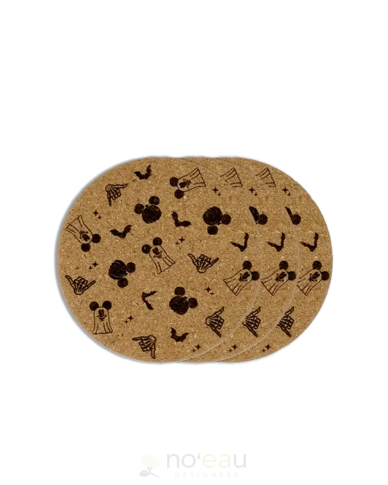 LITTLE LOCALS 808 - 3pk Magical Halloween Cork Coaster