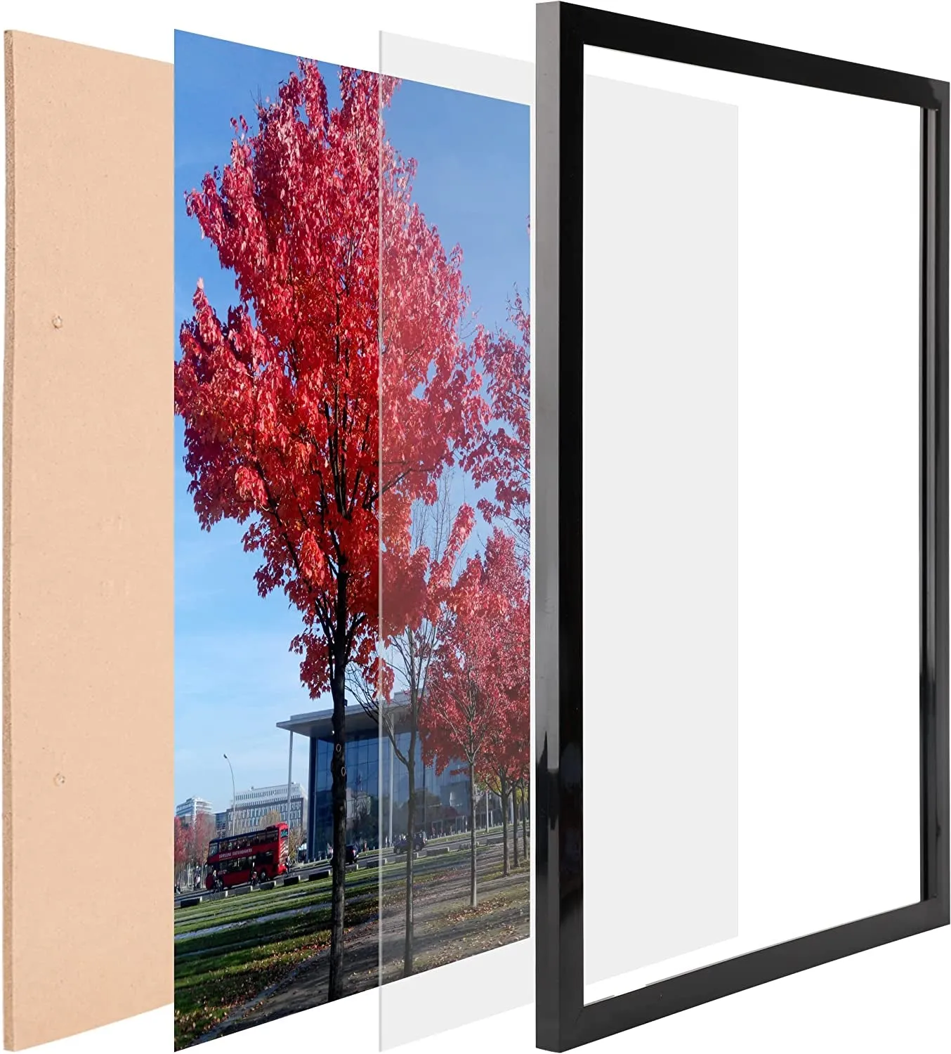 Medog 9X12 Picture Frame Black, Display Pictures 9X12 Inch Photo Frames, Wall Hanging Photo Frame Document Certificate Picture Frame, Black,1 Pack