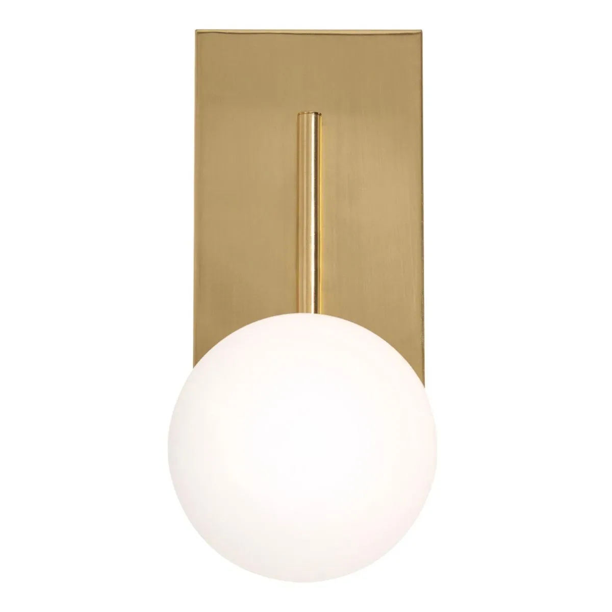 Metropolitan 12 in. LED Bath Sconce Satin Brass Finish White Shade