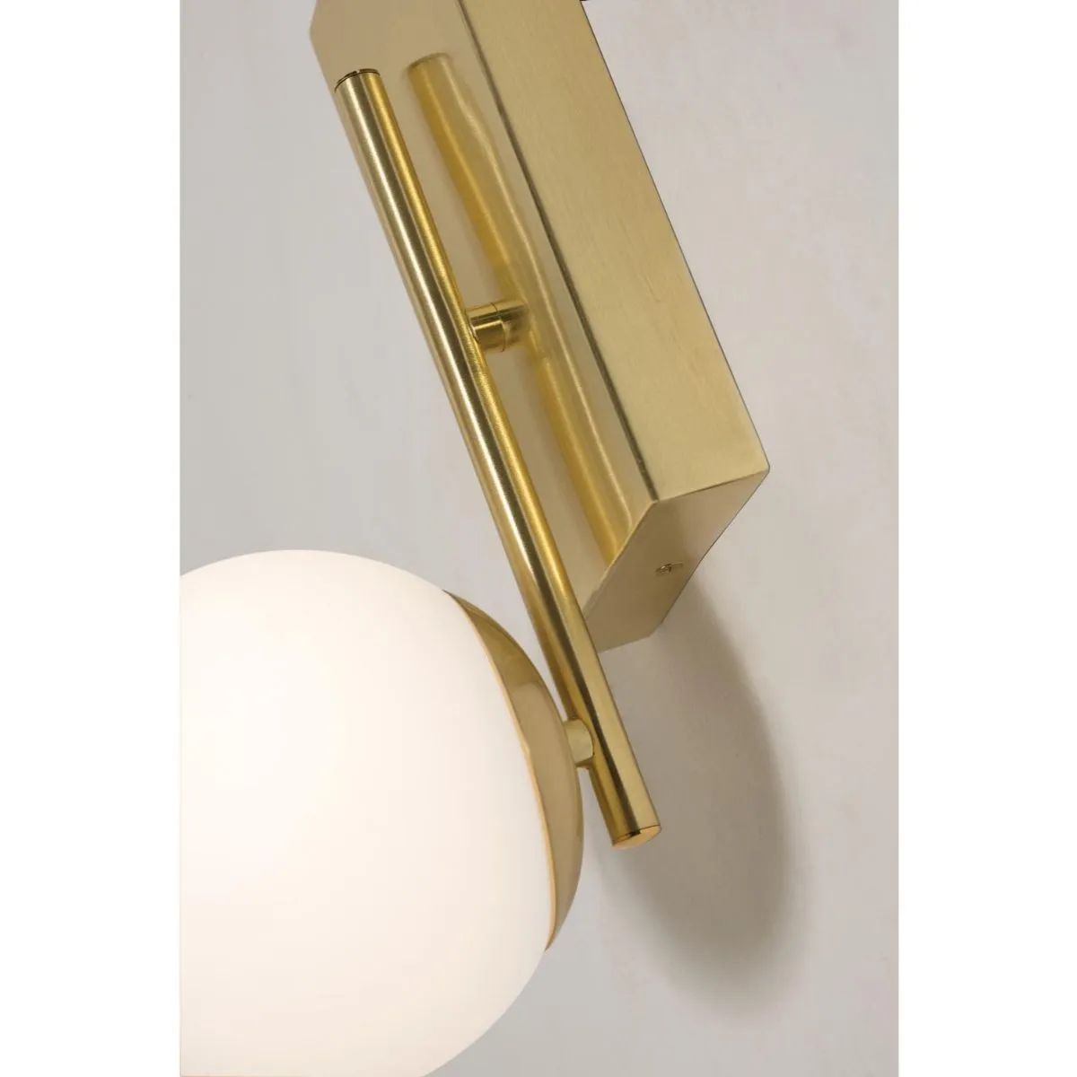 Metropolitan 12 in. LED Bath Sconce Satin Brass Finish White Shade