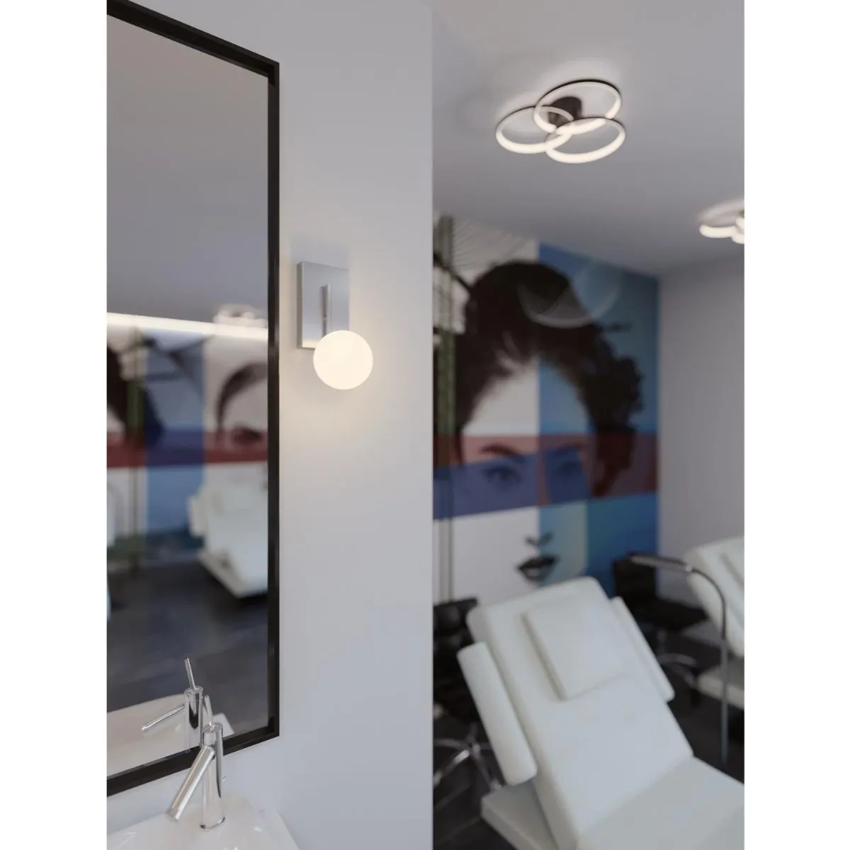Metropolitan 12 in. LED Bath Sconce Satin Nickel Finish White Shade
