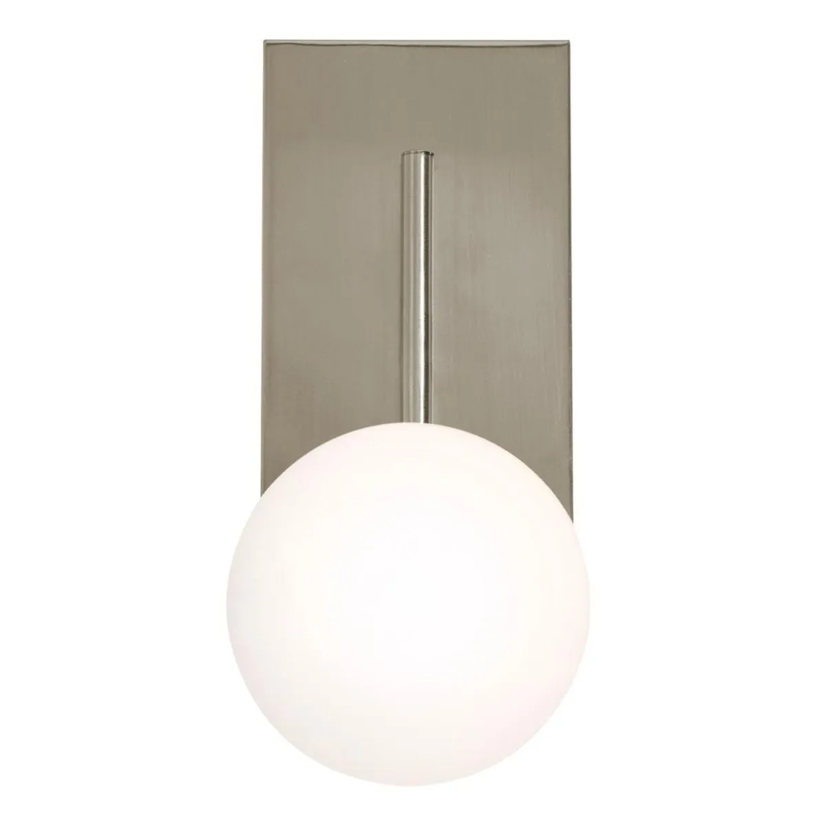 Metropolitan 12 in. LED Bath Sconce Satin Nickel Finish White Shade