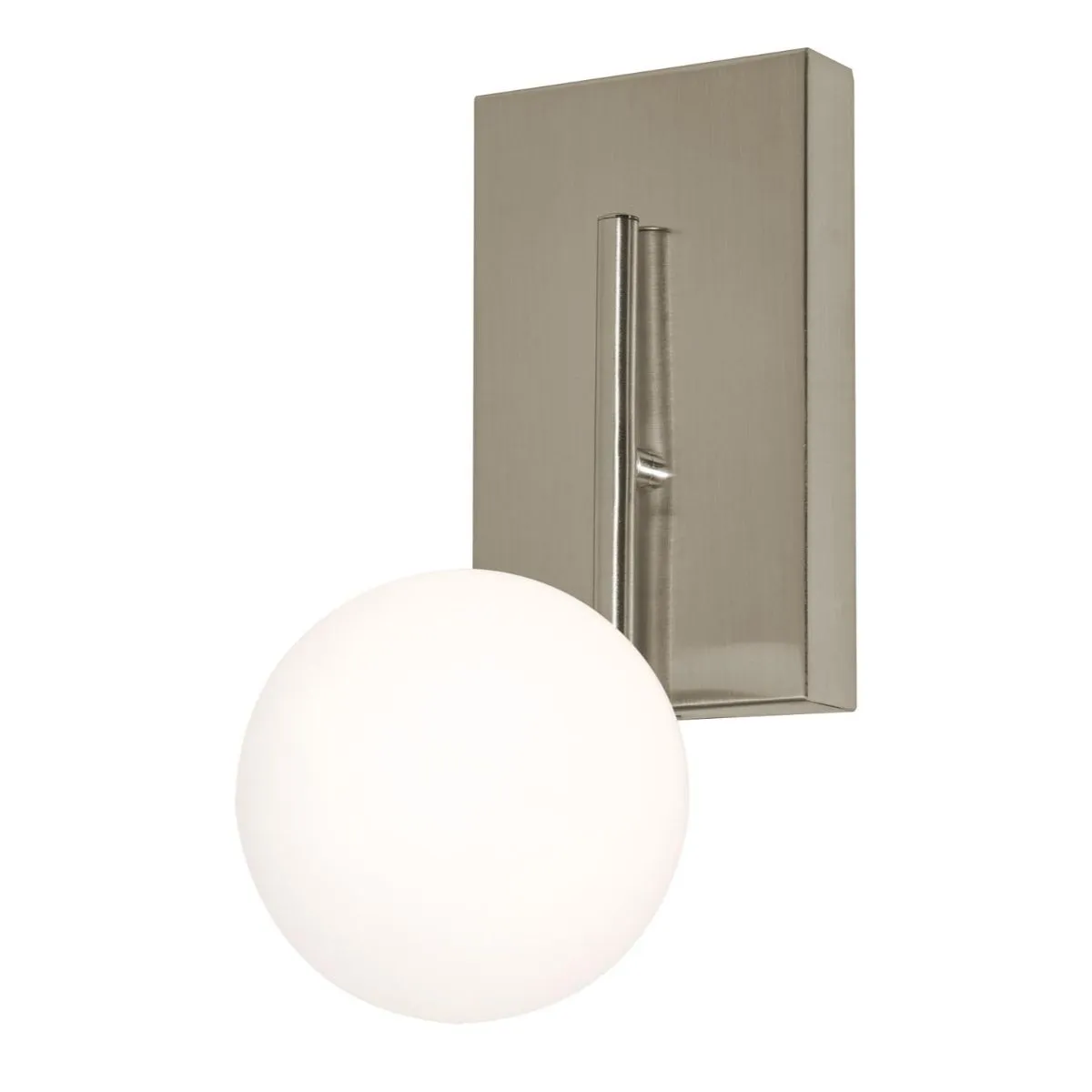 Metropolitan 12 in. LED Bath Sconce Satin Nickel Finish White Shade