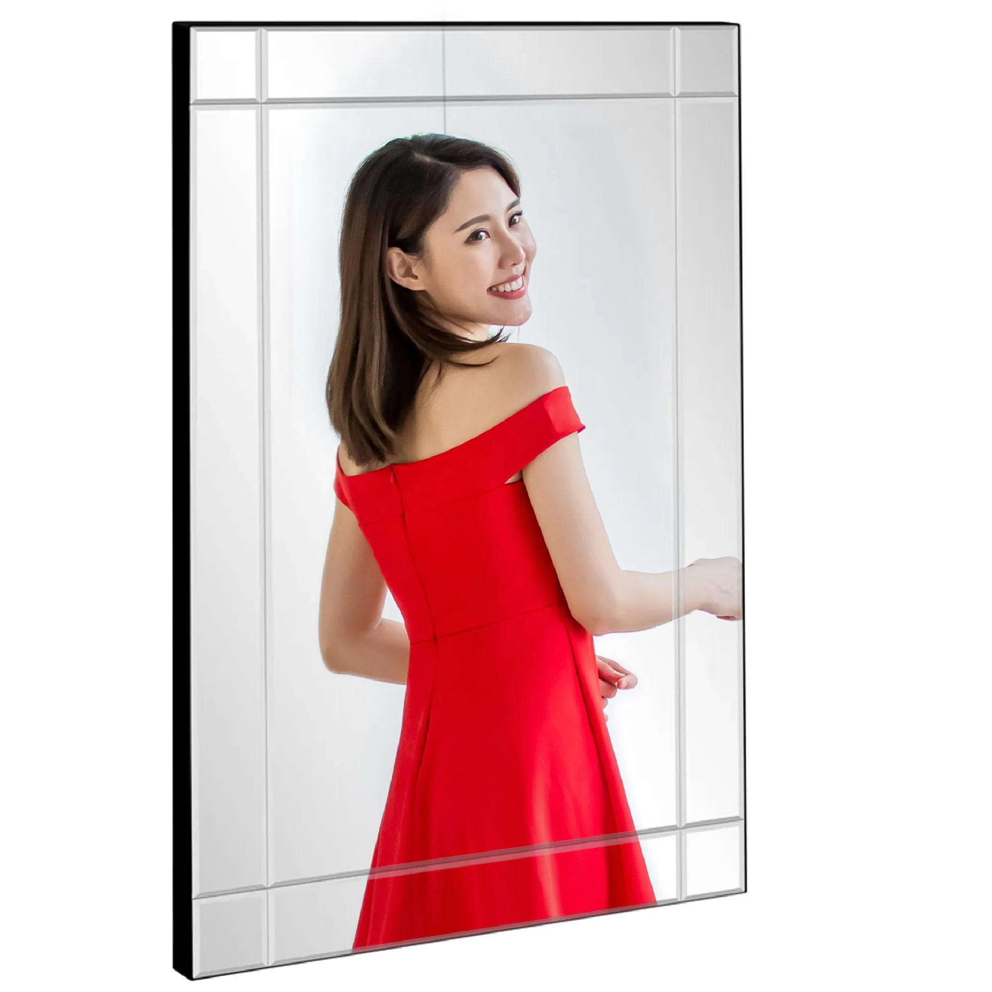 Modern Decorative Rectangular Frameless Wall Mirror - 36x24in