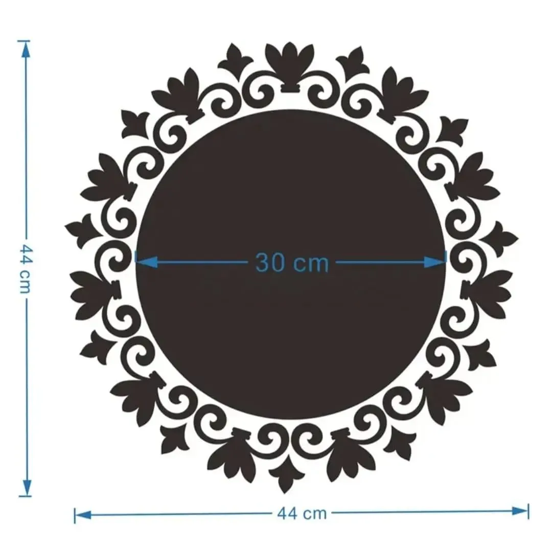 Mr. Care Glass Mirror Wall Aesthetic Room Decoration Decorative Mirror Sticker for Wall, Living Room, Bedroom, Basin, Bathroom (16X16 Inch, No Drill Required)