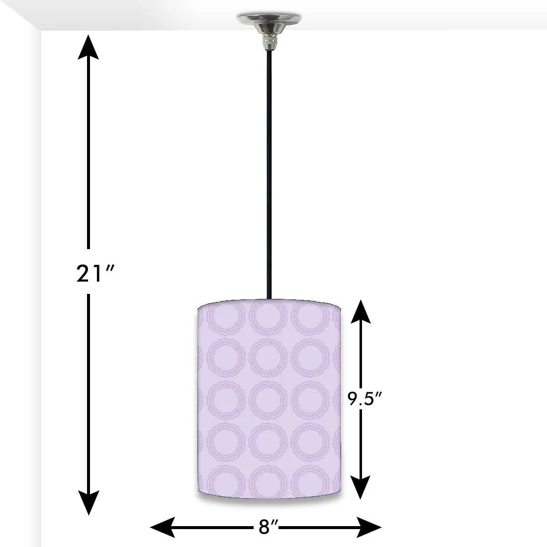 New Bedroom Pendant Lamp - Purple Circle Pattern