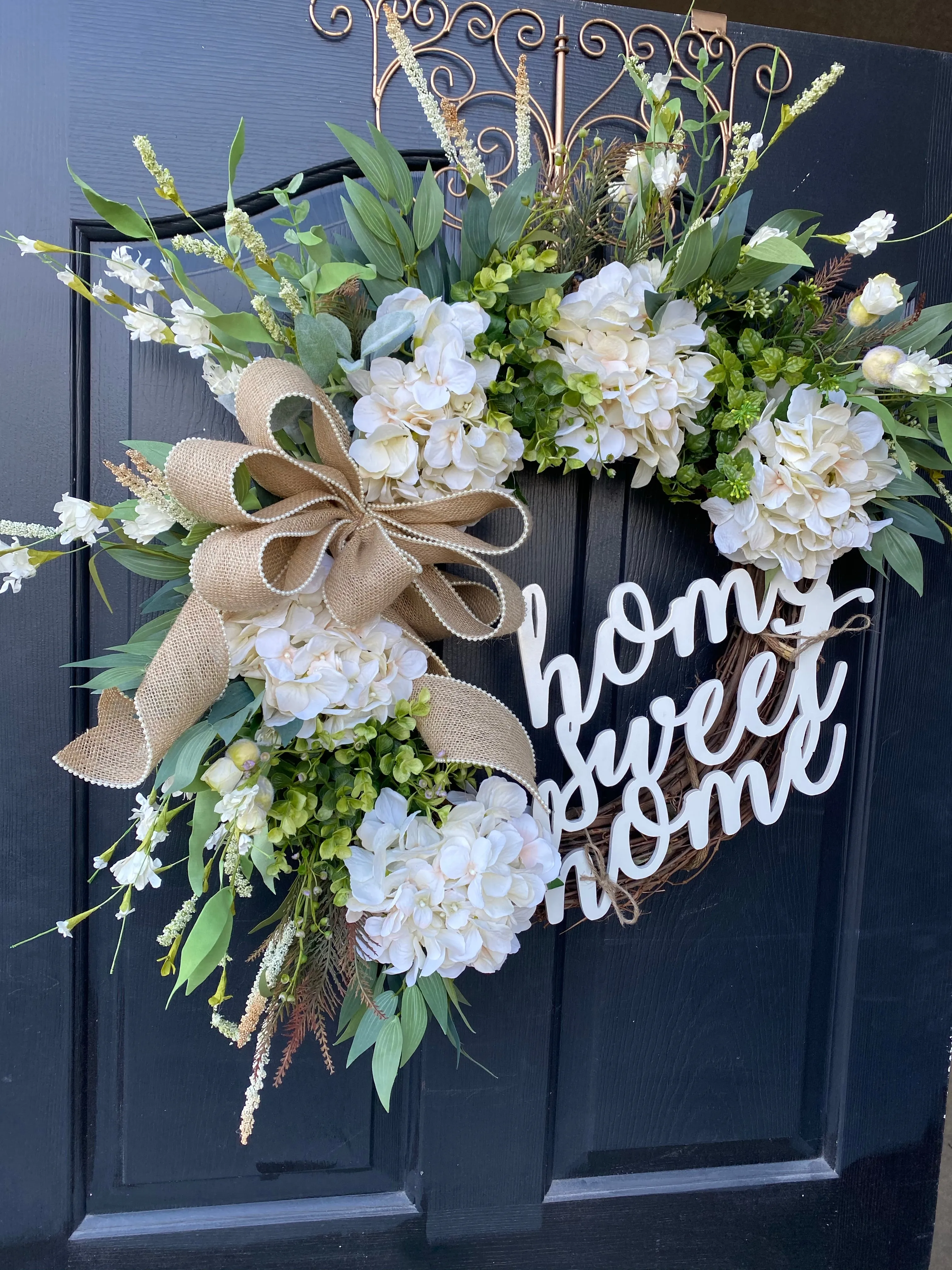 NEW!! Spring Wreaths for Front Door, Front Door Wreaths, Farm house  Wreath, Hydrangea Wreath, Summer Door Wreath, OutDoor Wreath