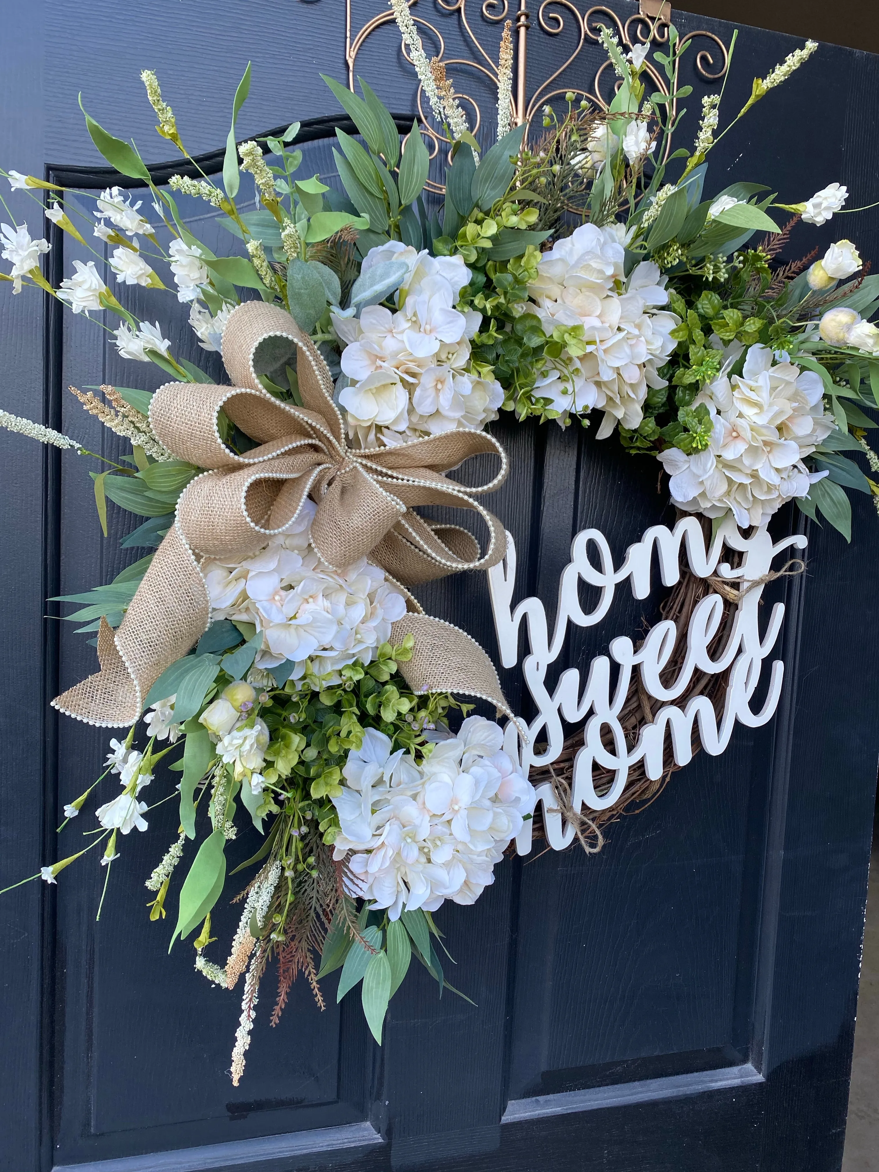NEW!! Spring Wreaths for Front Door, Front Door Wreaths, Farm house  Wreath, Hydrangea Wreath, Summer Door Wreath, OutDoor Wreath