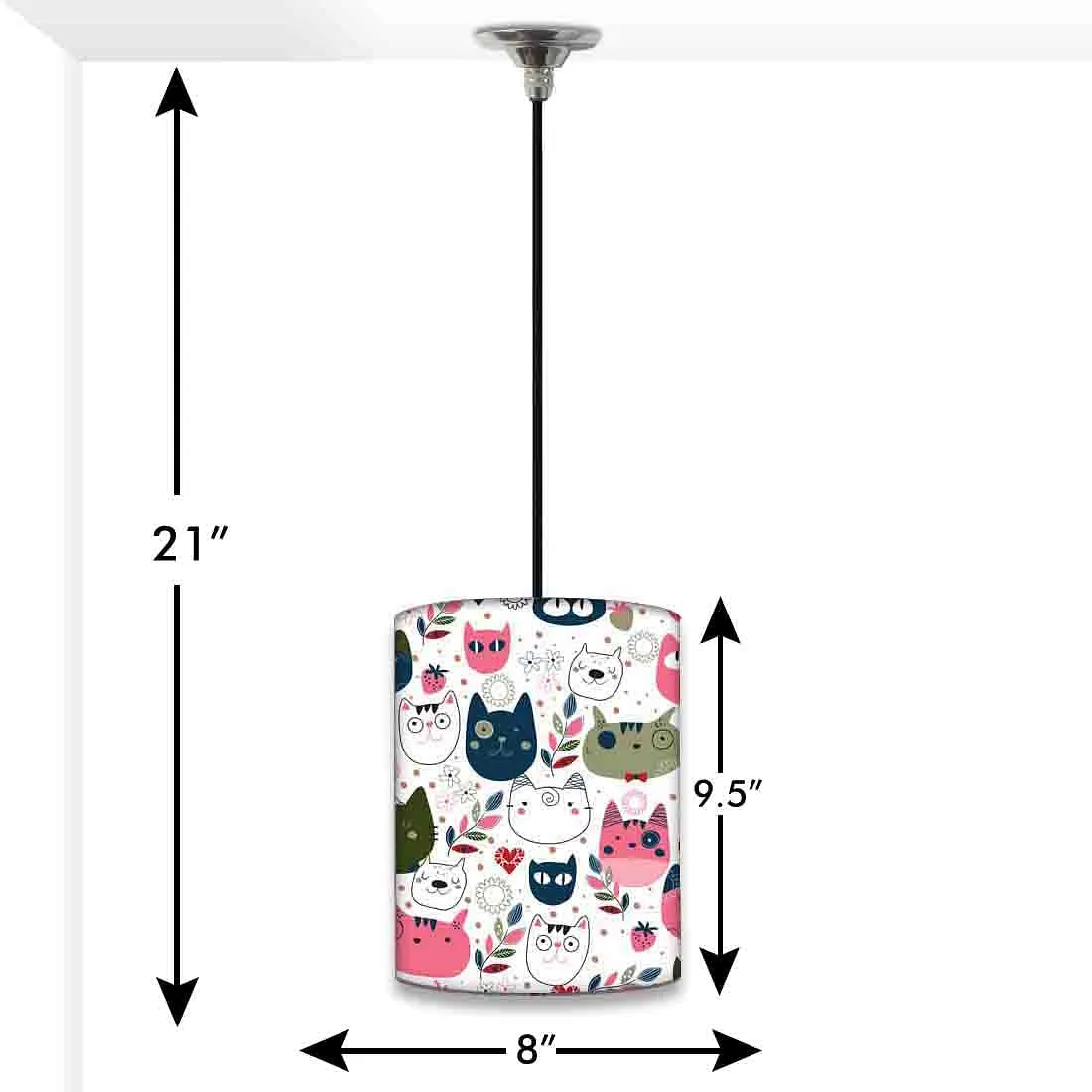 Nursery Ceiling Pendant Lamp - Cats Everywhere