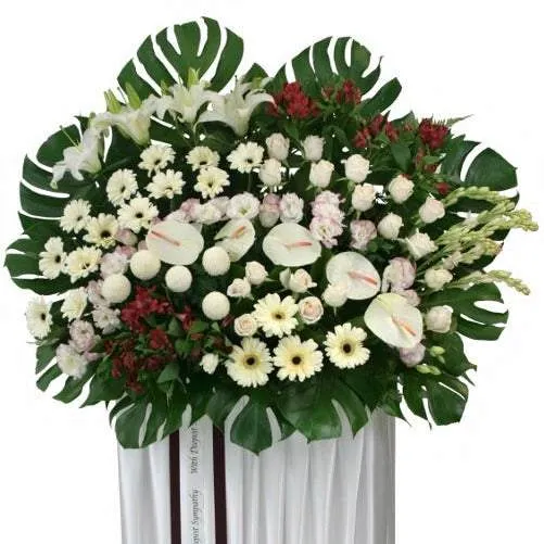 Premium Funeral Flowers: Large and Tall Arrangement | W497