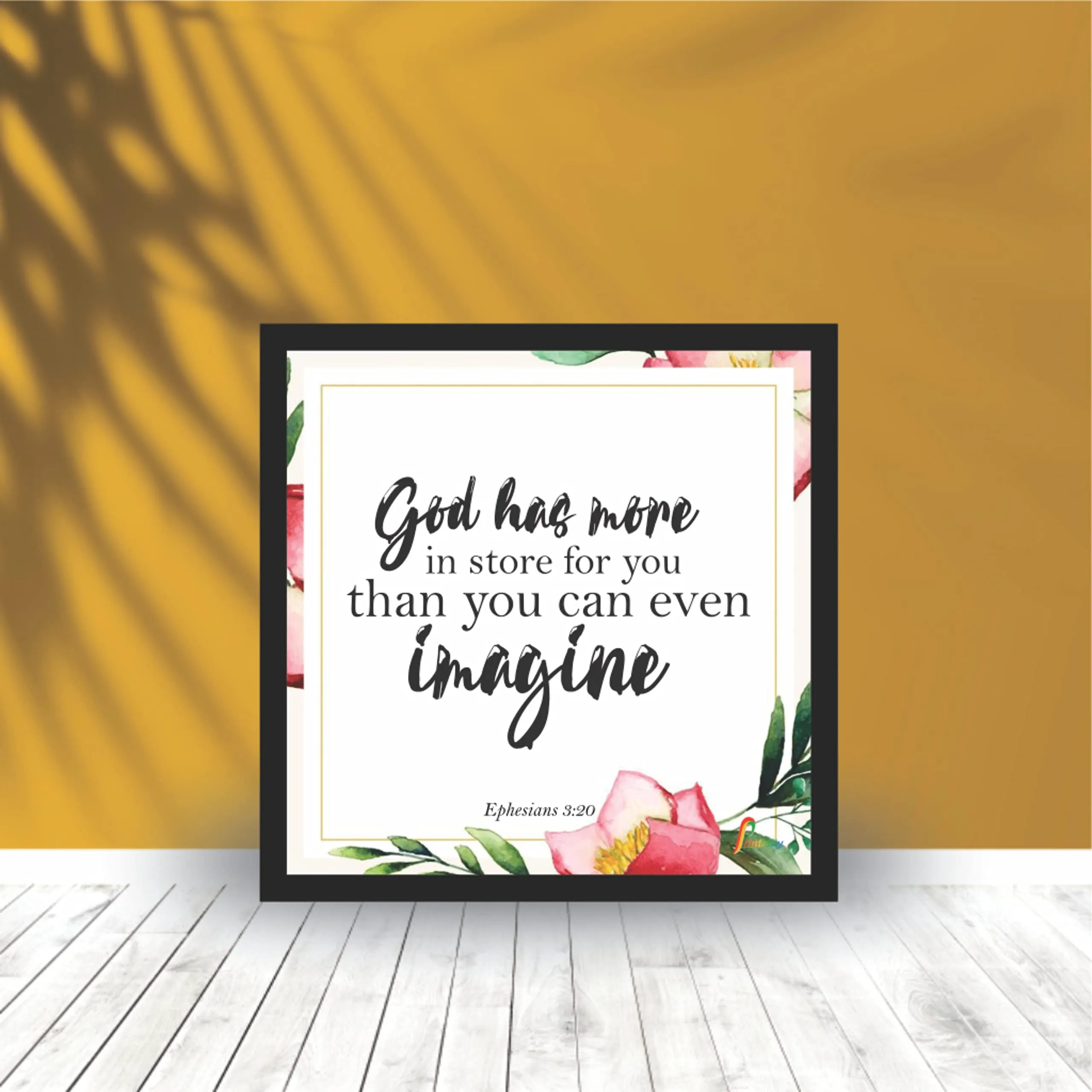 Printality Wall Photo Frame God has More Bible Verse Printed Wall Hanging Photo Frame for Home Photo Frames for wall dacoration
