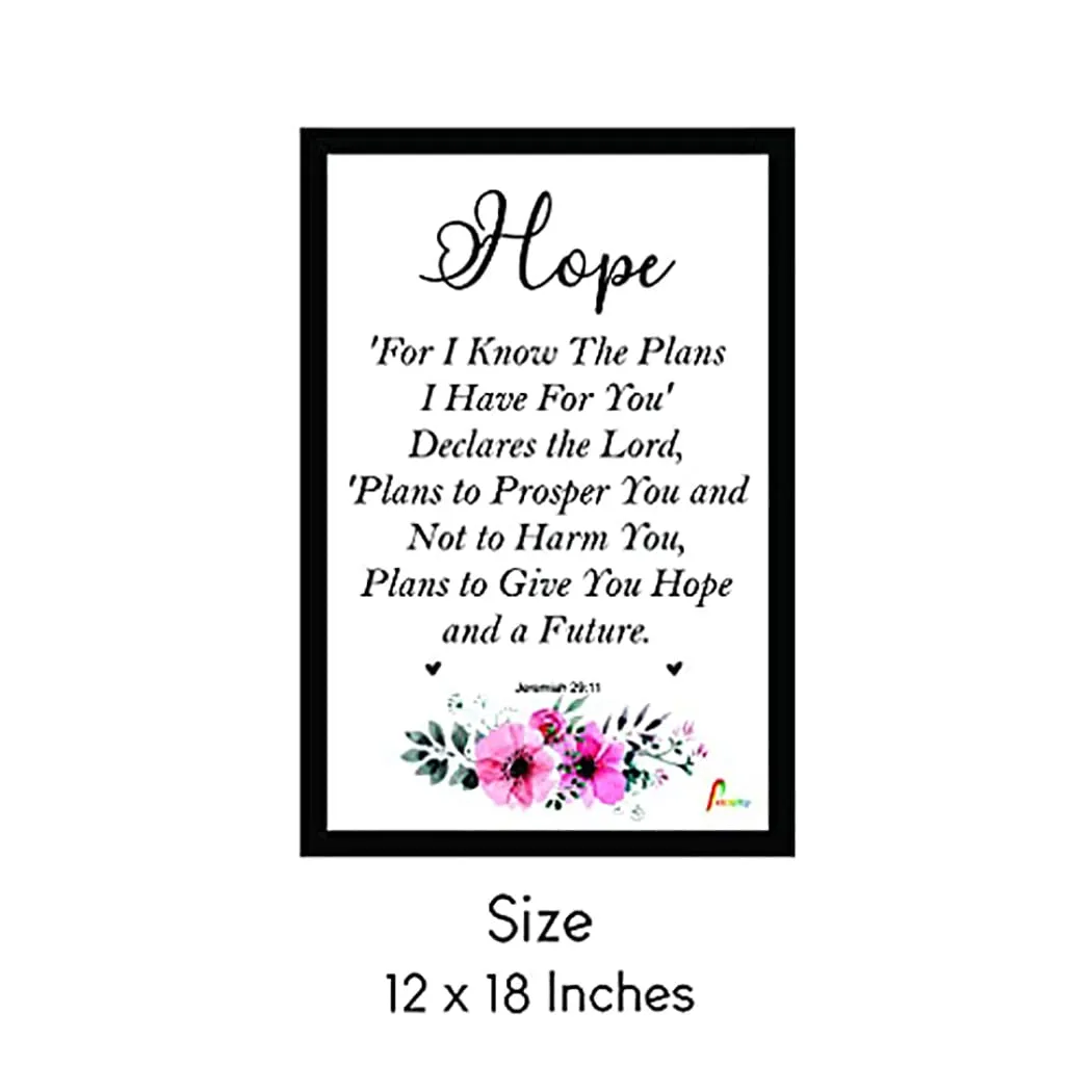 Printality Wall Photo Frame Hope Jesus Bible Verse Printed Wall Hanging Photo Frame for Home Photo Frames for wall dacoration