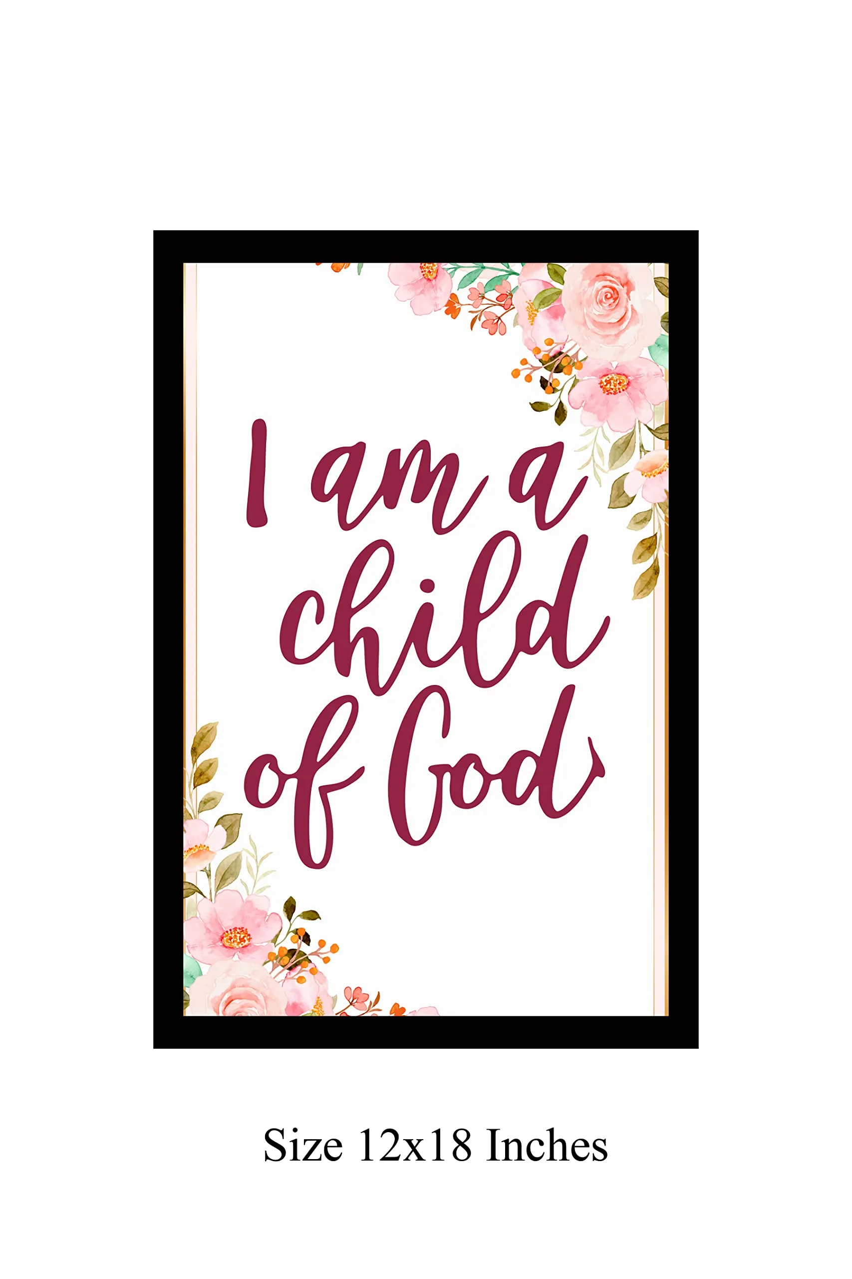 Printality Wall Photo Frame I am a Child of God Bible Verse Printed Wall Hanging Big Size 12 x 18 inches Photo Frames for wall dacoration