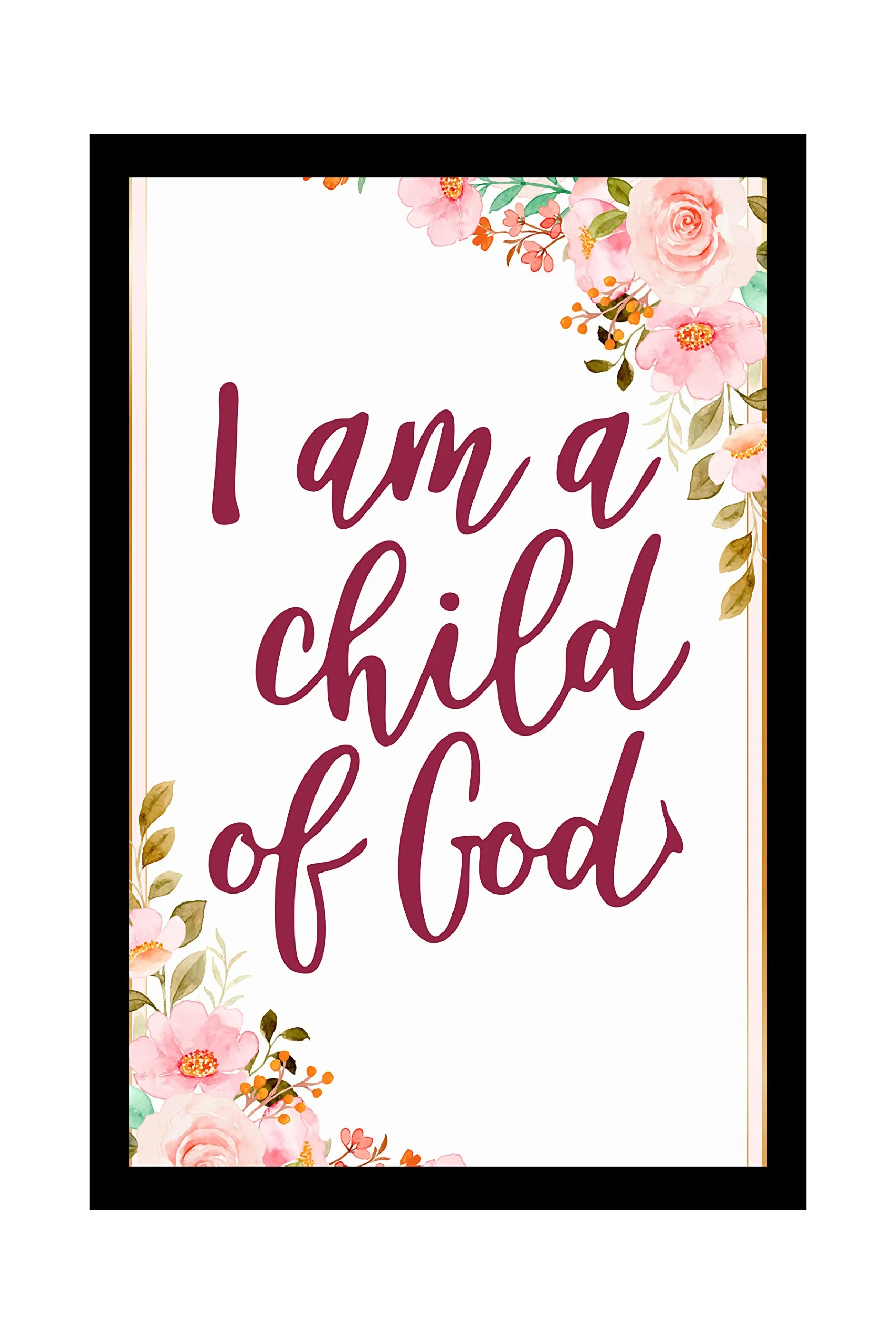 Printality Wall Photo Frame I am a Child of God Bible Verse Printed Wall Hanging Big Size 12 x 18 inches Photo Frames for wall dacoration