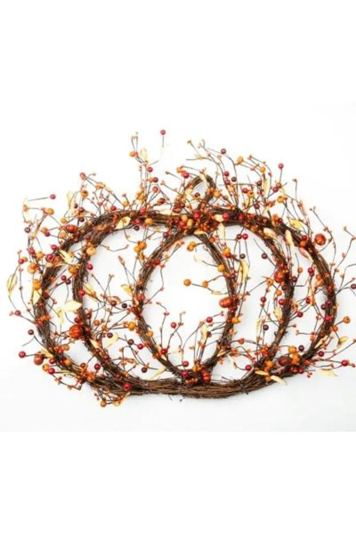 Pumpkin Shaped Twig Wreath