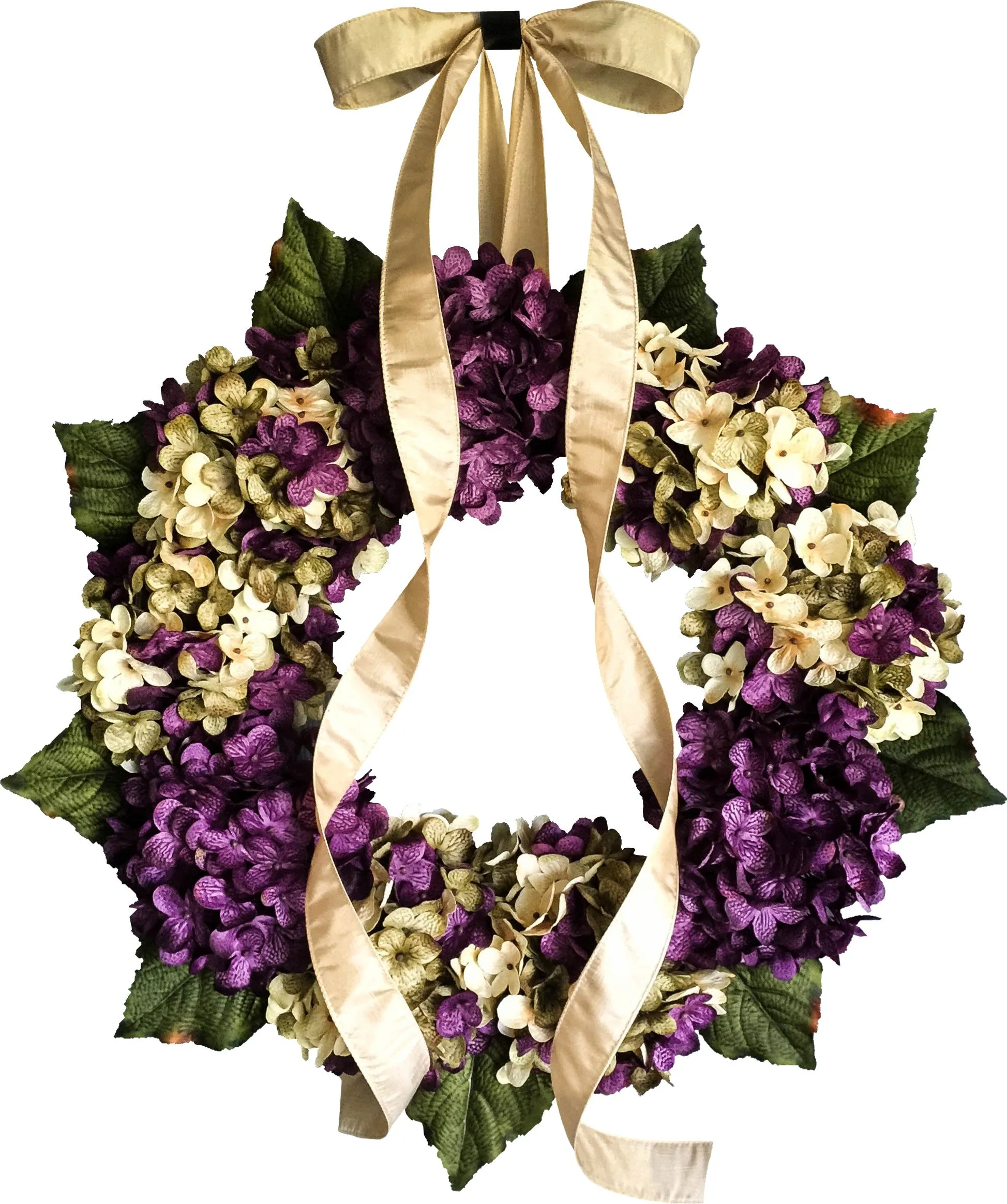 Purple Hydrangea Door Wreath